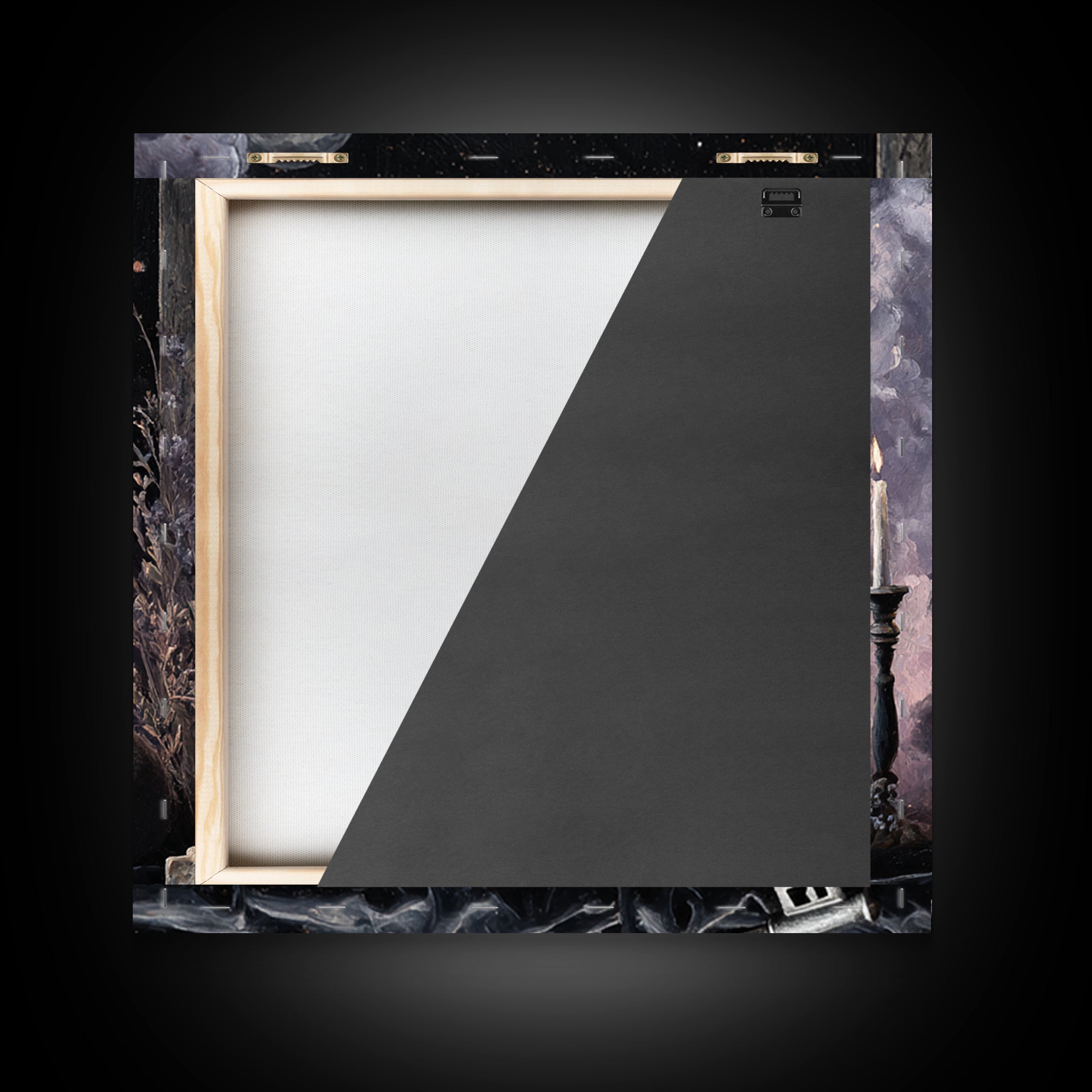 The Bone Key Still Life - Surreal Celestial Vision, Occult Wall Decor, Square Wall Art, Canvas Print, Halloween Home Decor, Gothic Wall Art