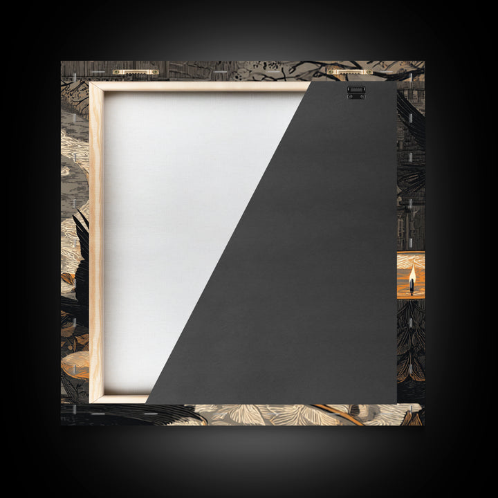 The Haunted Teacup Seance - Environmental Panorama, Dark Fantasy Wall Art, Square Wall Art, Canvas Print, Halloween Home Decor
