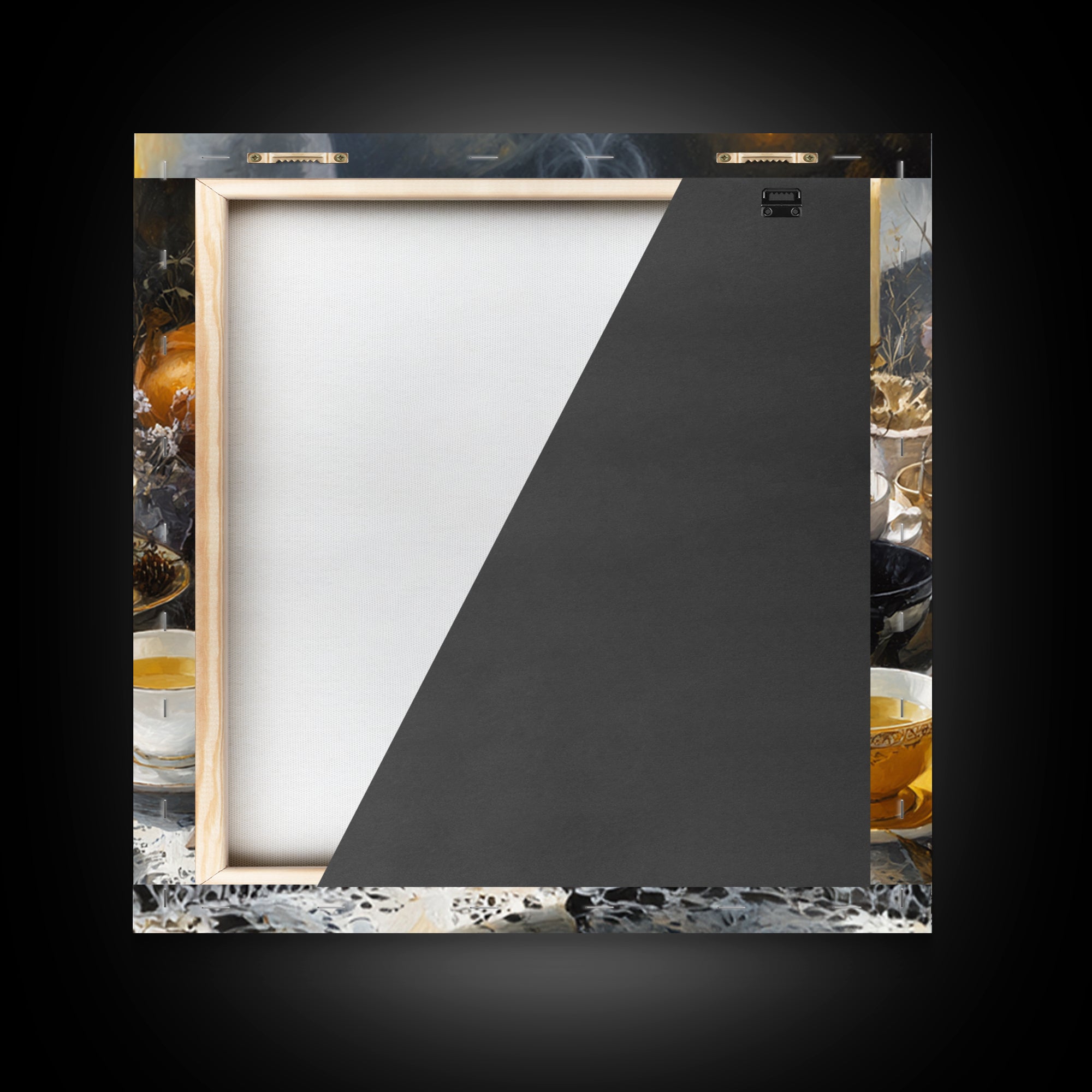 The Haunted Teacup Seance - Occult Still Life, Gothic Home Decor, Square Wall Art, Canvas Print, Halloween Home Decor, Gothic Wall Art