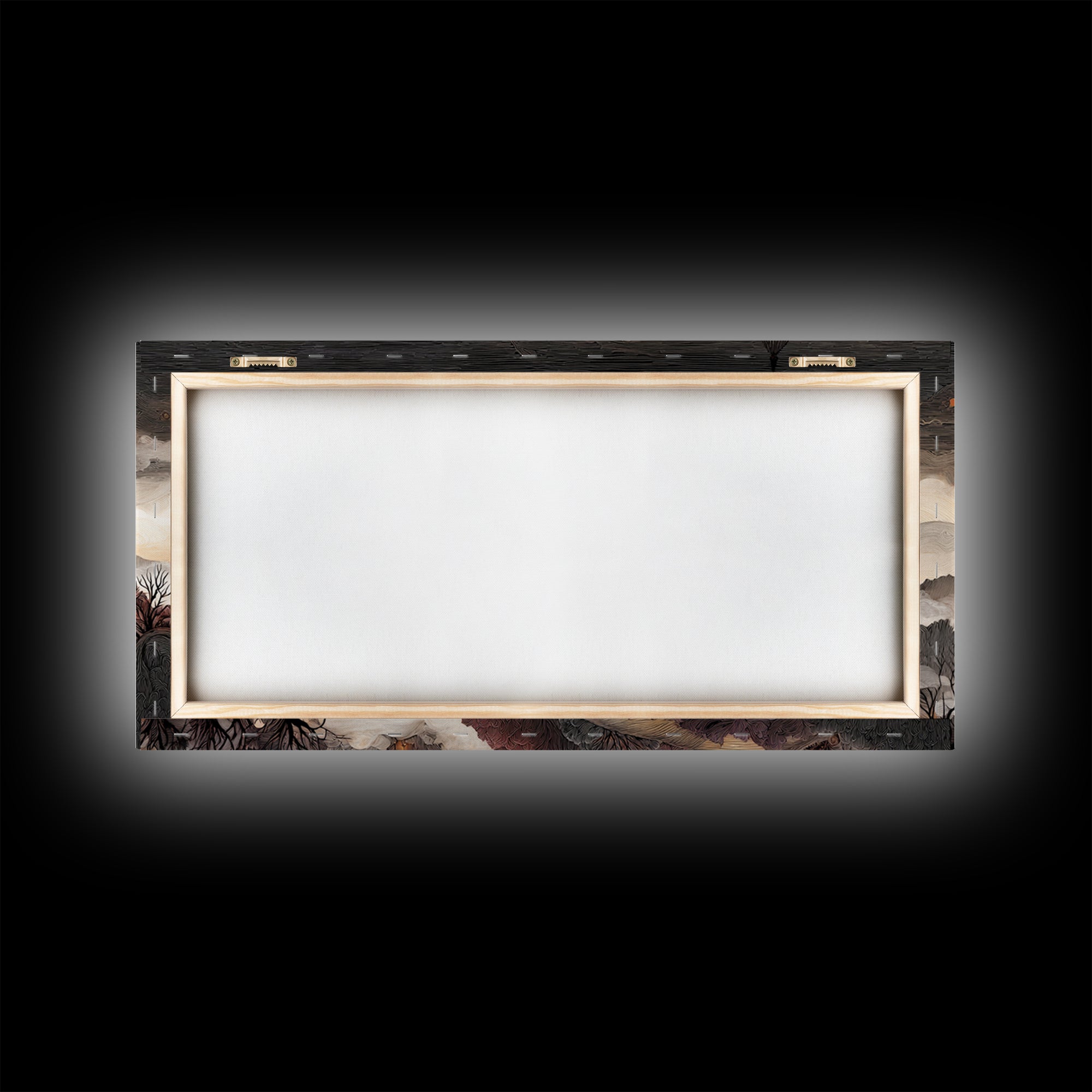 The Witch Astronomical Cabinet - Environmental Panorama, Halloween Wall Art, Wide Panoramic Art, Framed Canvas Print, Halloween Home Decor