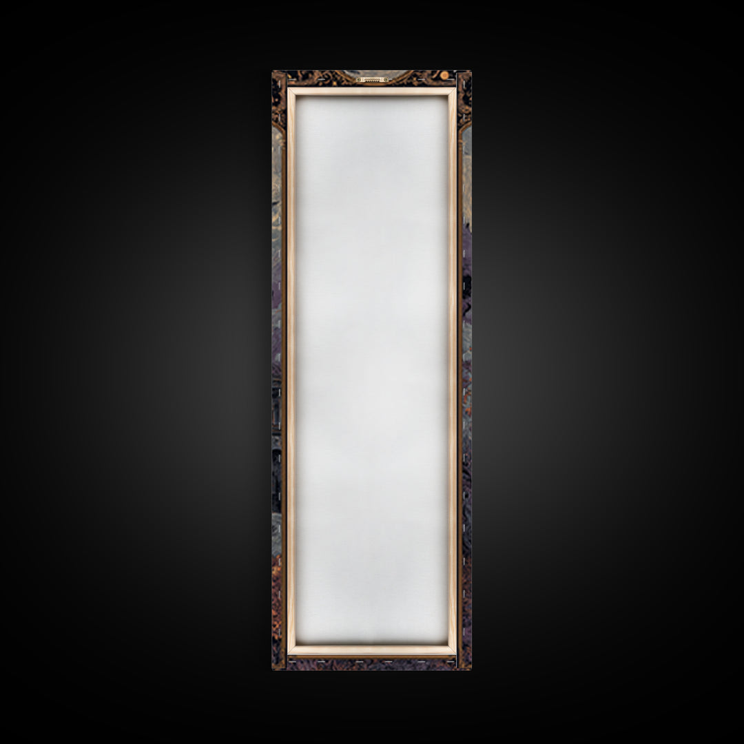 The Witch Astronomical Cabinet - Environmental Panorama, Macabre Halloween Art, Tall Narrow Wall Art, Framed Canvas Print, Gothic Wall Art