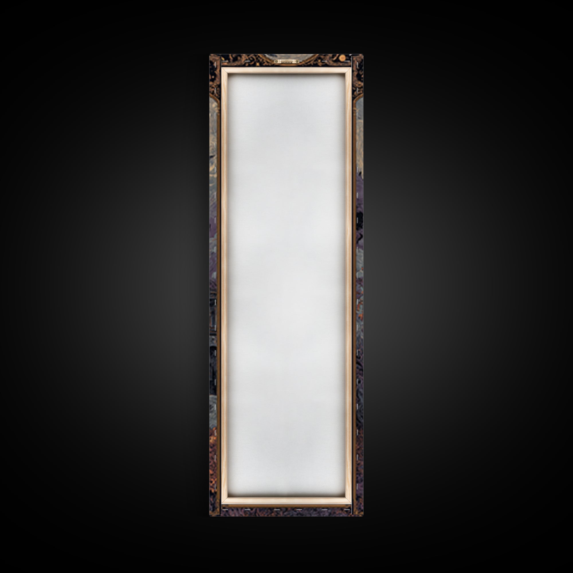 The Witch Astronomical Cabinet - Environmental Panorama, Macabre Halloween Art, Tall Narrow Wall Art, Framed Canvas Print, Gothic Wall Art