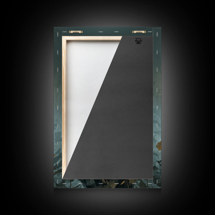 The Mourning Moth Halo - Icon Portrait, Halloween Wall Art, Vertical Wall Art, Framed Canvas Print, Halloween Home Decor, Gothic Wall Art