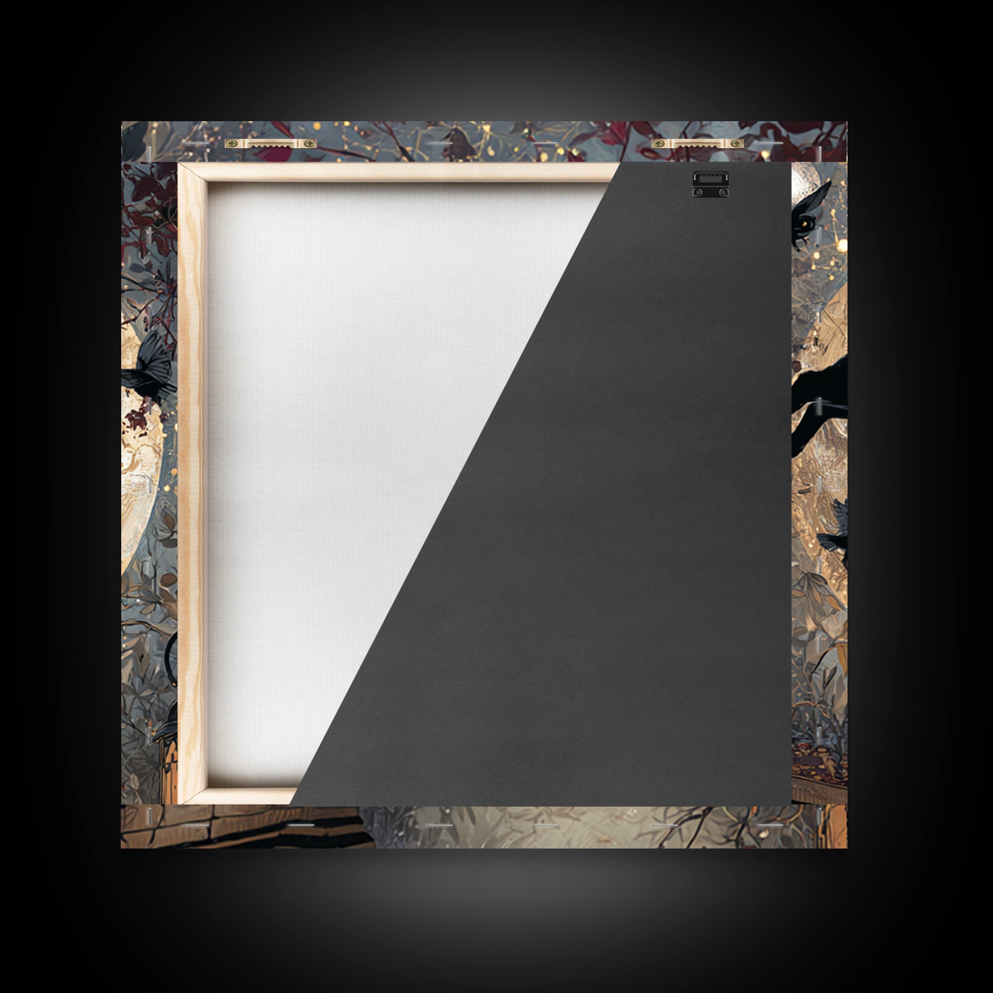 The Black Cat Constellation - Icon Portrait, Occult Wall Decor, Square Wall Art, Canvas Print, Halloween Home Decor, Gothic Wall Art