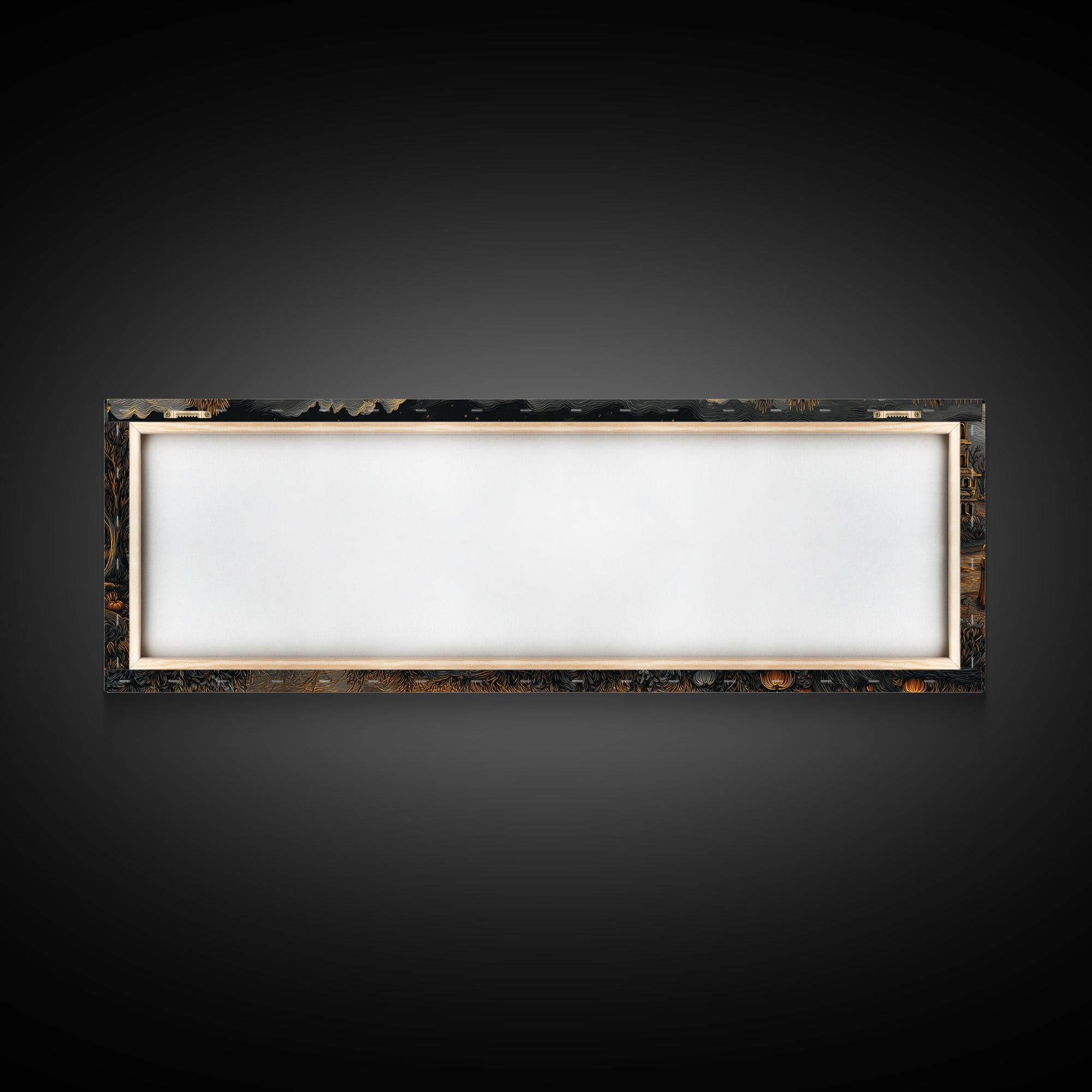 The Golden Funeral Procession - Environmental Panorama, Gothic Home Decor, Extra Wide Wall Art, Canvas Print, Halloween Home Decor