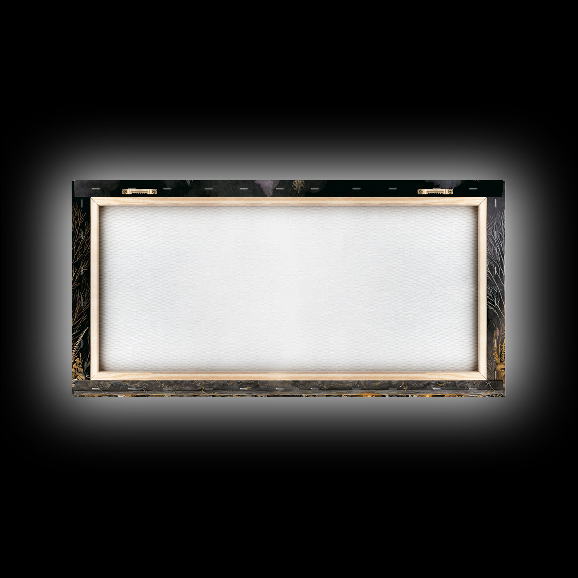 The Golden Funeral Procession - Occult Still Life, Occult Wall Decor, Wide Panoramic Art, Canvas Print, Halloween Home Decor