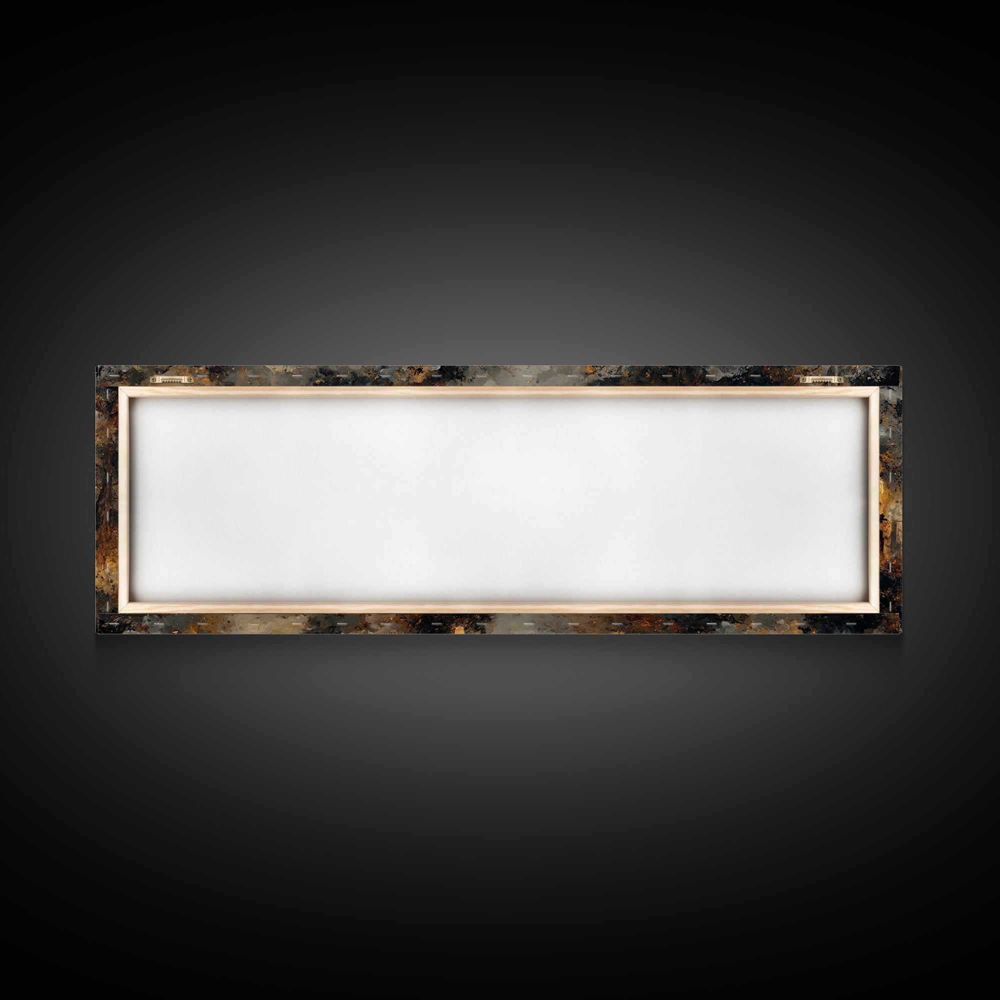 The Golden Funeral Procession - Surreal Celestial Vision, Gothic Home Decor, Extra Wide Wall Art, Canvas Print, Halloween Home Decor