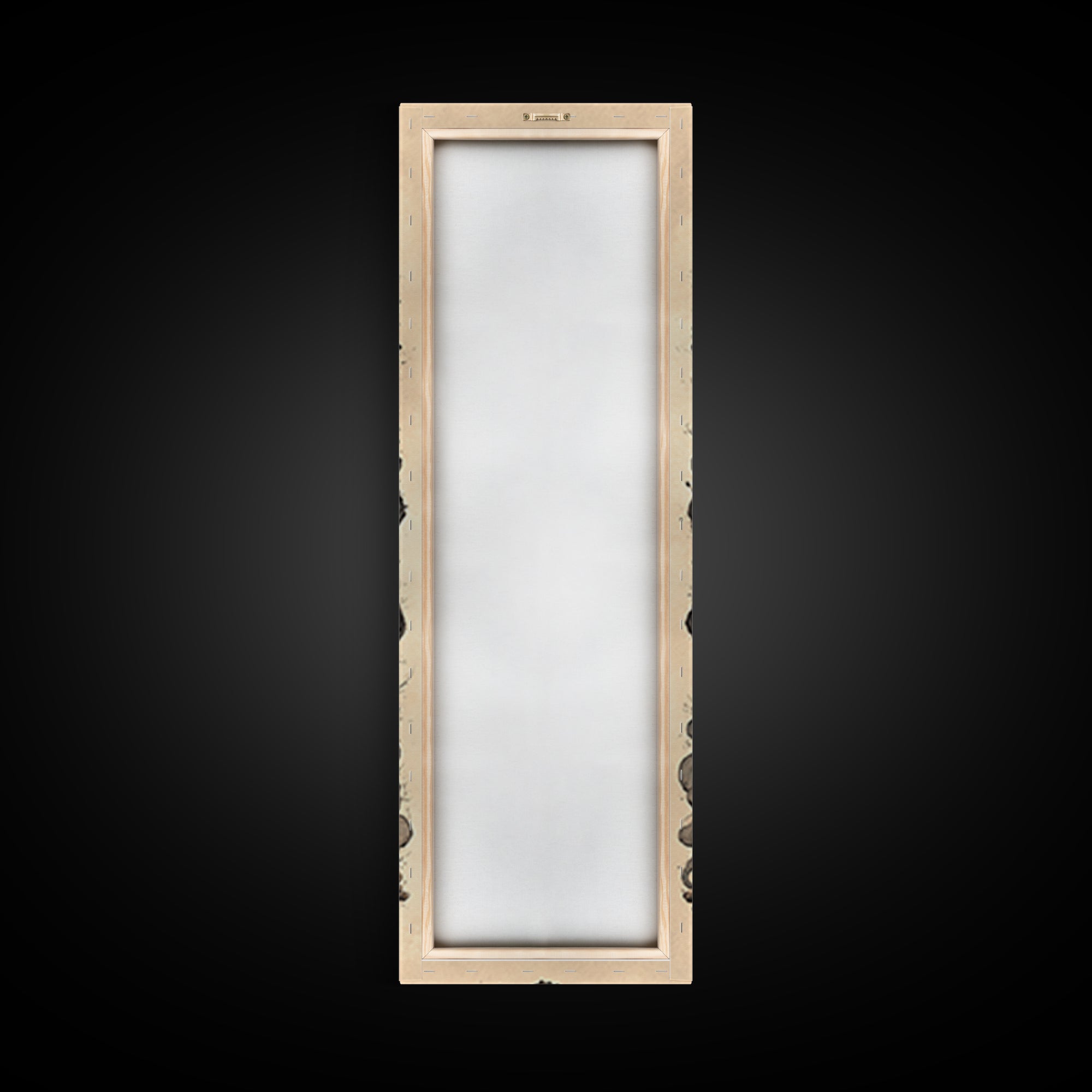 The Monster In The Mirror Cabinet - Icon Portrait, Gothic Home Decor, Tall Narrow Wall Art, Canvas Print, Halloween Home Decor