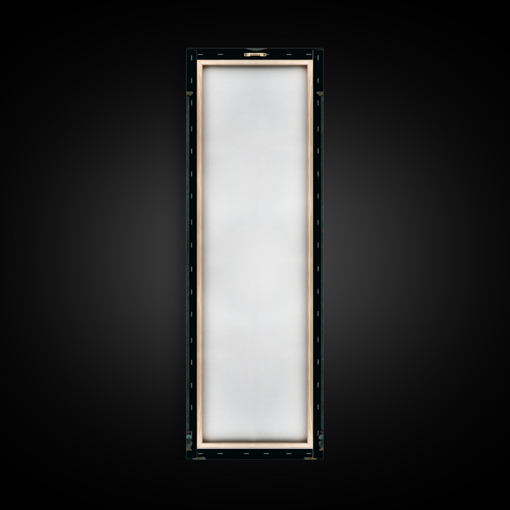 The Monster In The Mirror Cabinet - Environmental Panorama, Halloween Wall Art, Tall Narrow Wall Art, Framed Canvas Print, Gothic Wall Art
