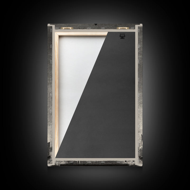 The Monster In The Mirror Cabinet - Procession Scene, Macabre Halloween Art, Vertical Wall Art, Framed Canvas Print, Halloween Home Decor
