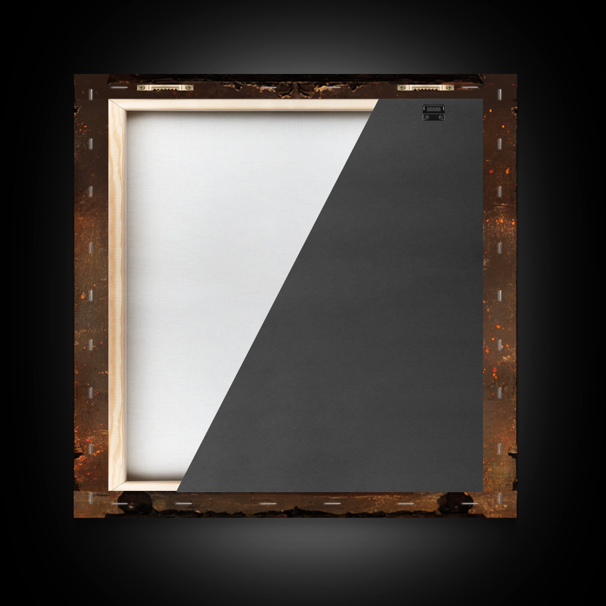 The Monster In The Mirror Cabinet - Procession Scene, Dark Fantasy Wall Art, Square Wall Art, Canvas Print, Halloween Home Decor