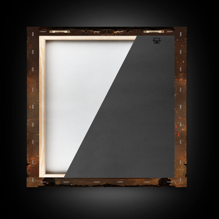The Monster In The Mirror Cabinet - Procession Scene, Dark Fantasy Wall Art, Square Wall Art, Canvas Print, Halloween Home Decor