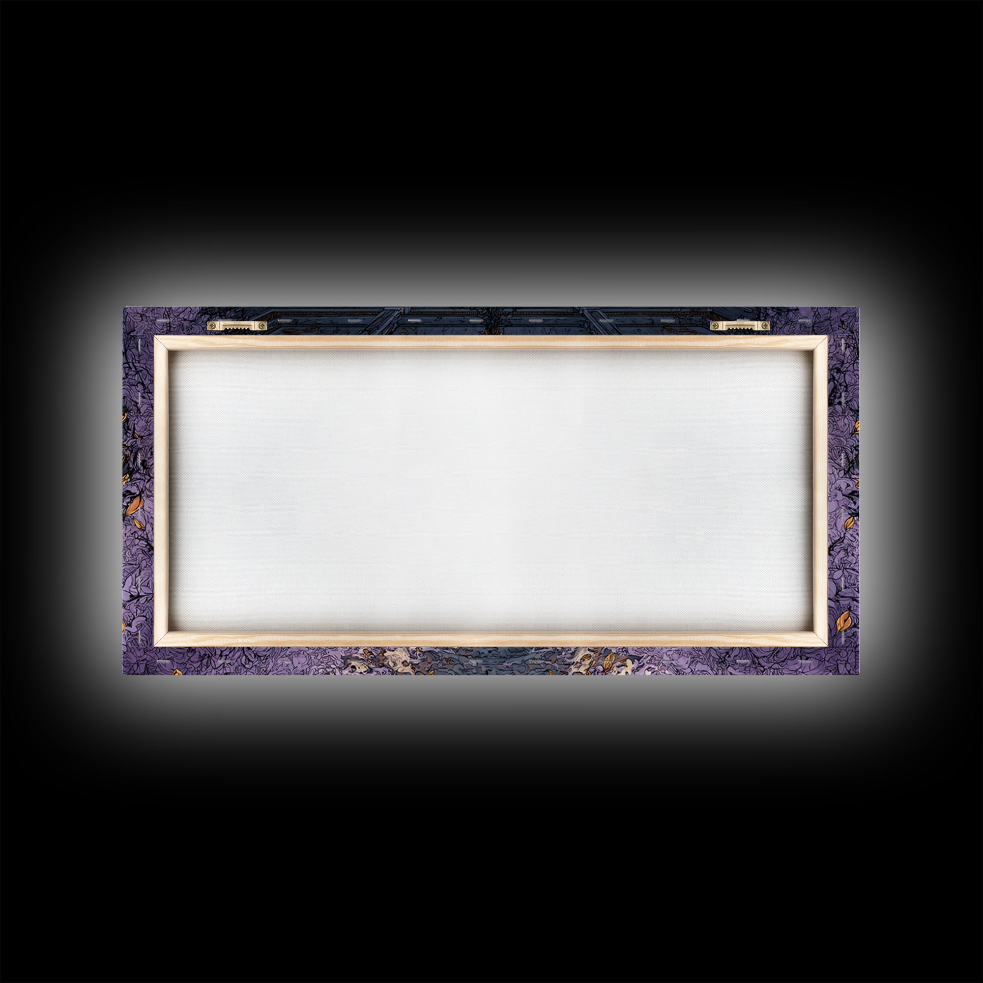 The Monster In The Mirror Cabinet - Procession Scene, Occult Wall Decor, Wide Panoramic Art, Canvas Print, Halloween Home Decor