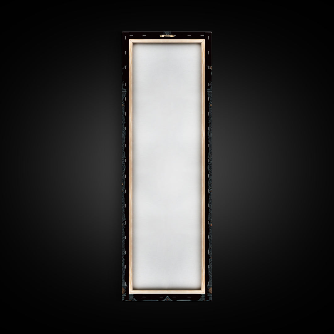 The Monster In The Mirror Cabinet - Surreal Celestial Vision, Dark Fantasy Wall Art, Tall Narrow Wall Art, Canvas Print, Gothic Wall Art