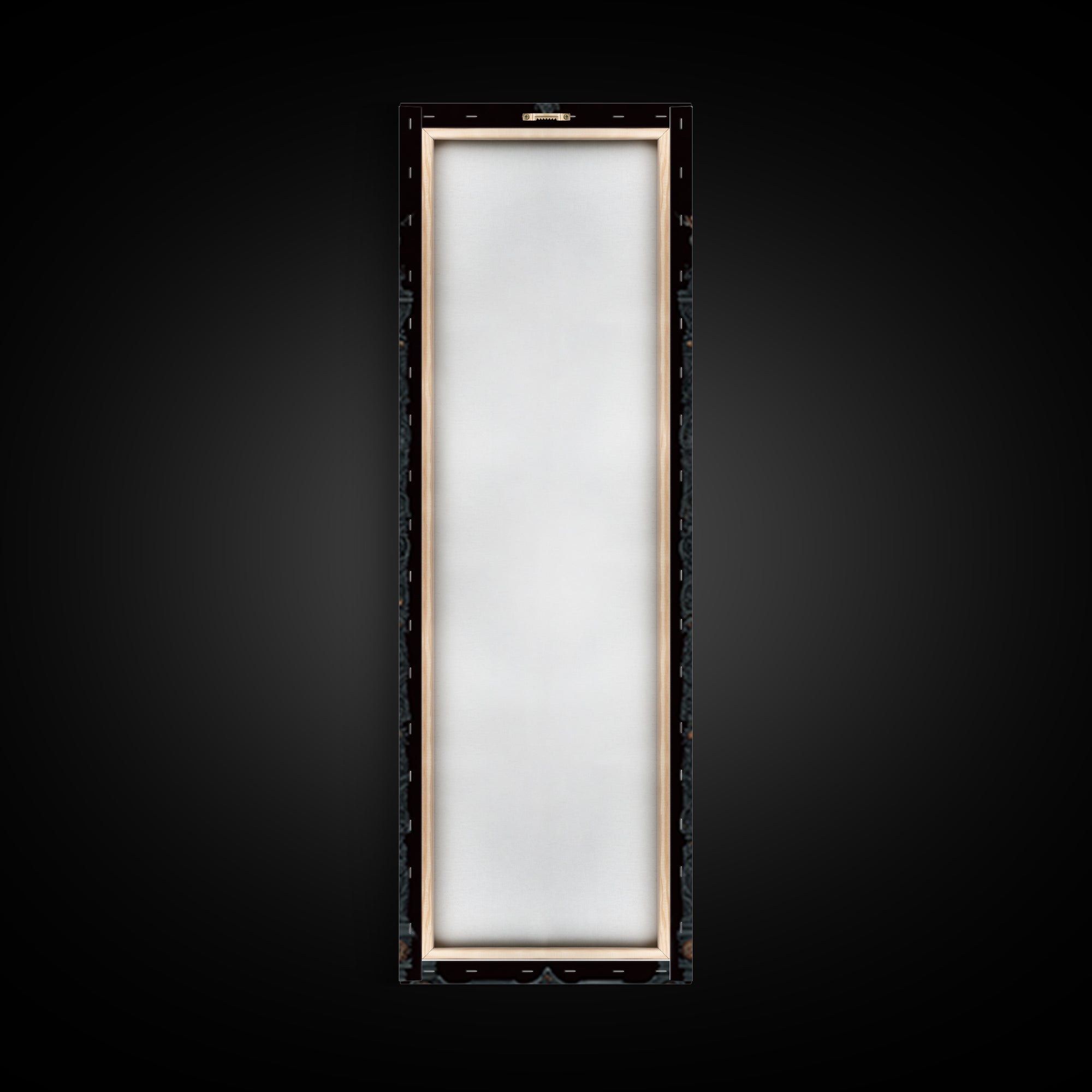 The Monster In The Mirror Cabinet - Surreal Celestial Vision, Dark Fantasy Wall Art, Tall Narrow Wall Art, Canvas Print, Gothic Wall Art