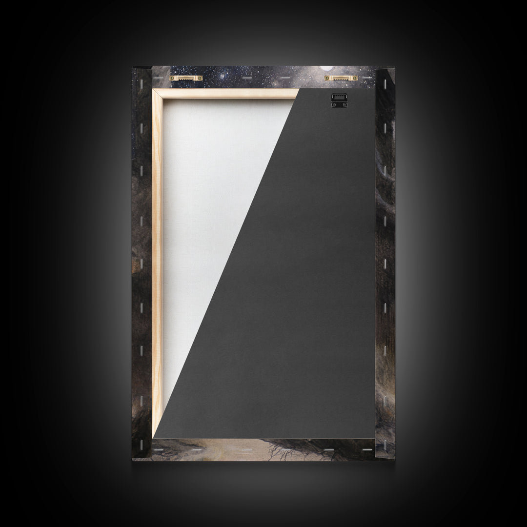 The Lantern-Bearer Of R’Lyeh, Occult Wall Decor, Vertical Wall Art, Framed Canvas Print, Halloween Home Decor, Gothic Wall Art