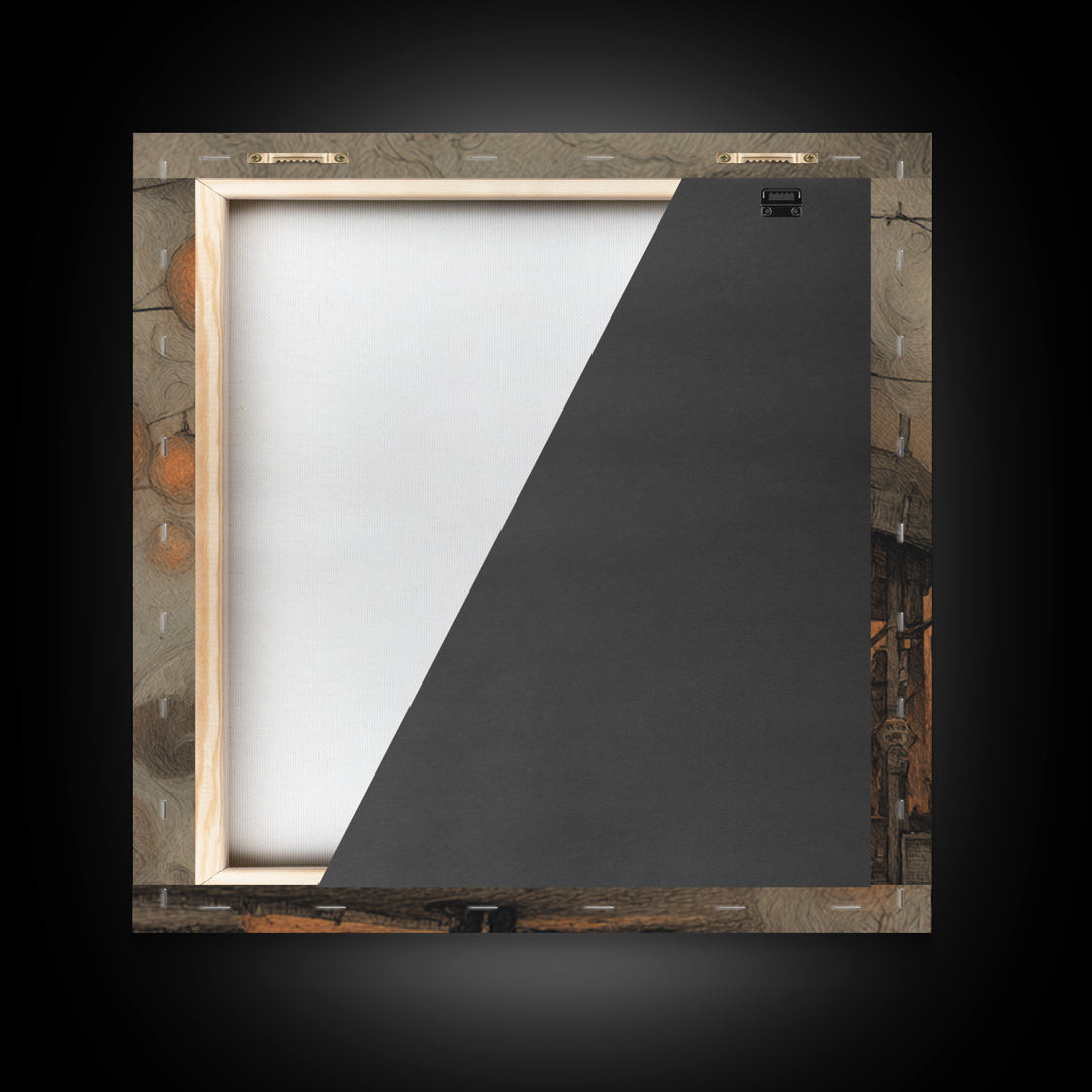 The Lantern Market Beyond The Veil, Occult Wall Decor, Square Wall Art, Canvas Print, Halloween Home Decor, Gothic Wall Art