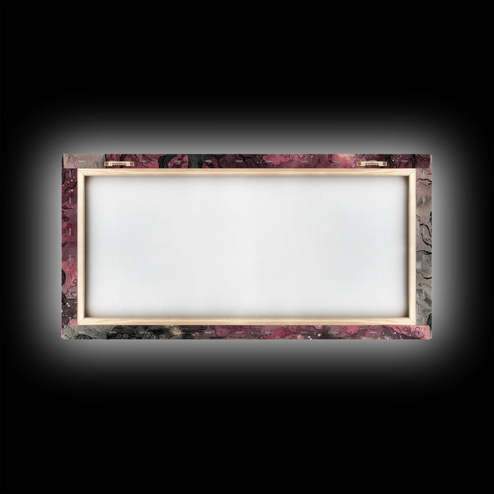 The Archivist Of Dreaming Bones, Eldritch Wall Art, Wide Panoramic Art, Canvas Print, Halloween Home Decor, Gothic Wall Art