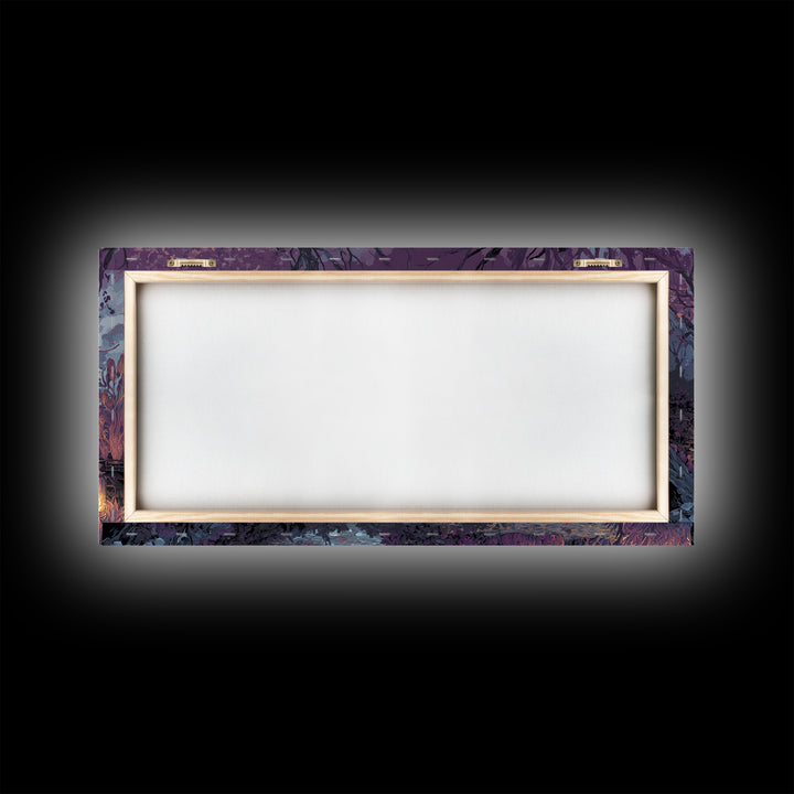 The Garden Of The Eyeless Moon, Dark Fantasy Wall Art, Wide Panoramic Art, Canvas Print, Halloween Home Decor, Gothic Wall Art