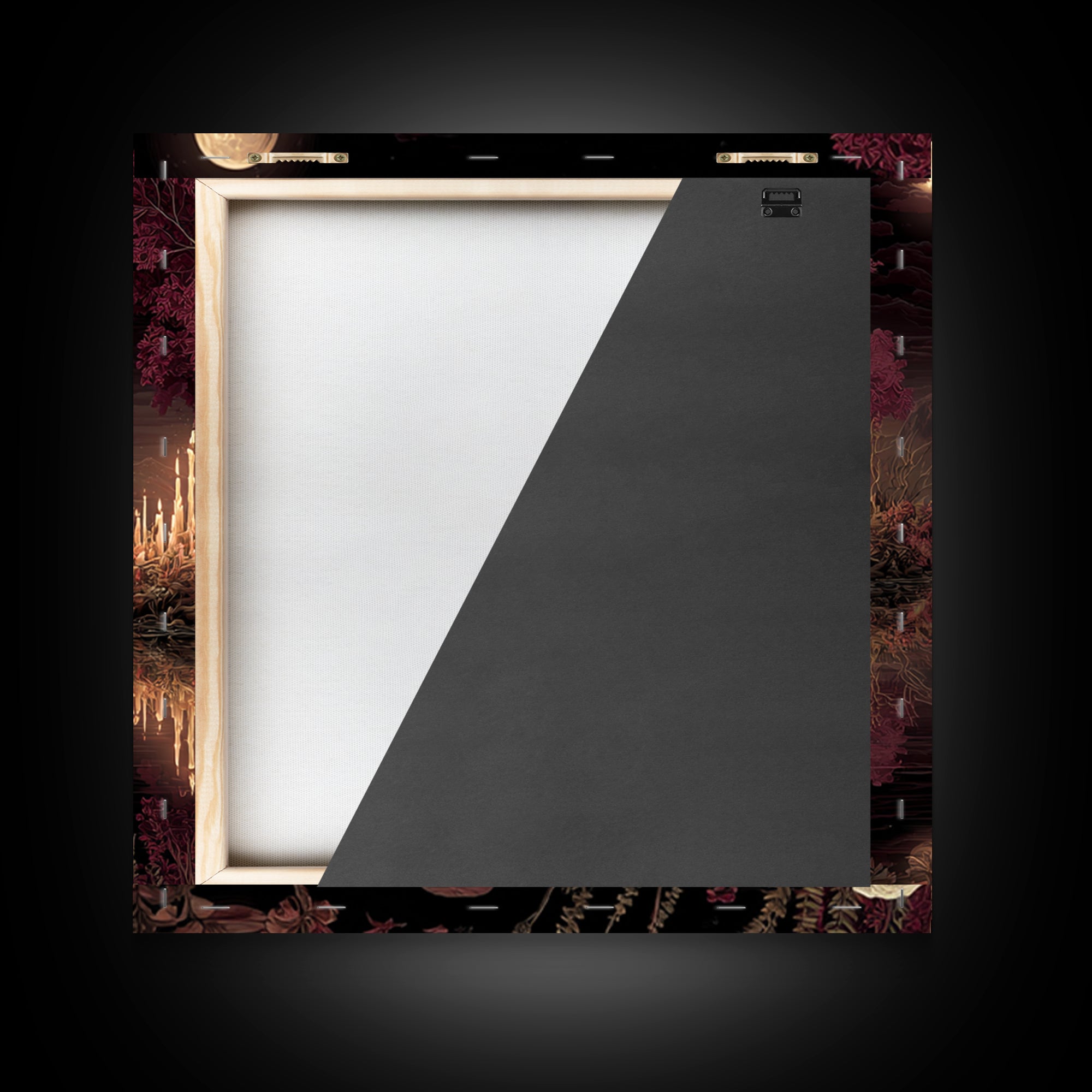 The Mirror Lake Of Lost Constellations, Halloween Wall Art, Square Wall Art, Framed Canvas Print, Halloween Home Decor, Gothic Wall Art