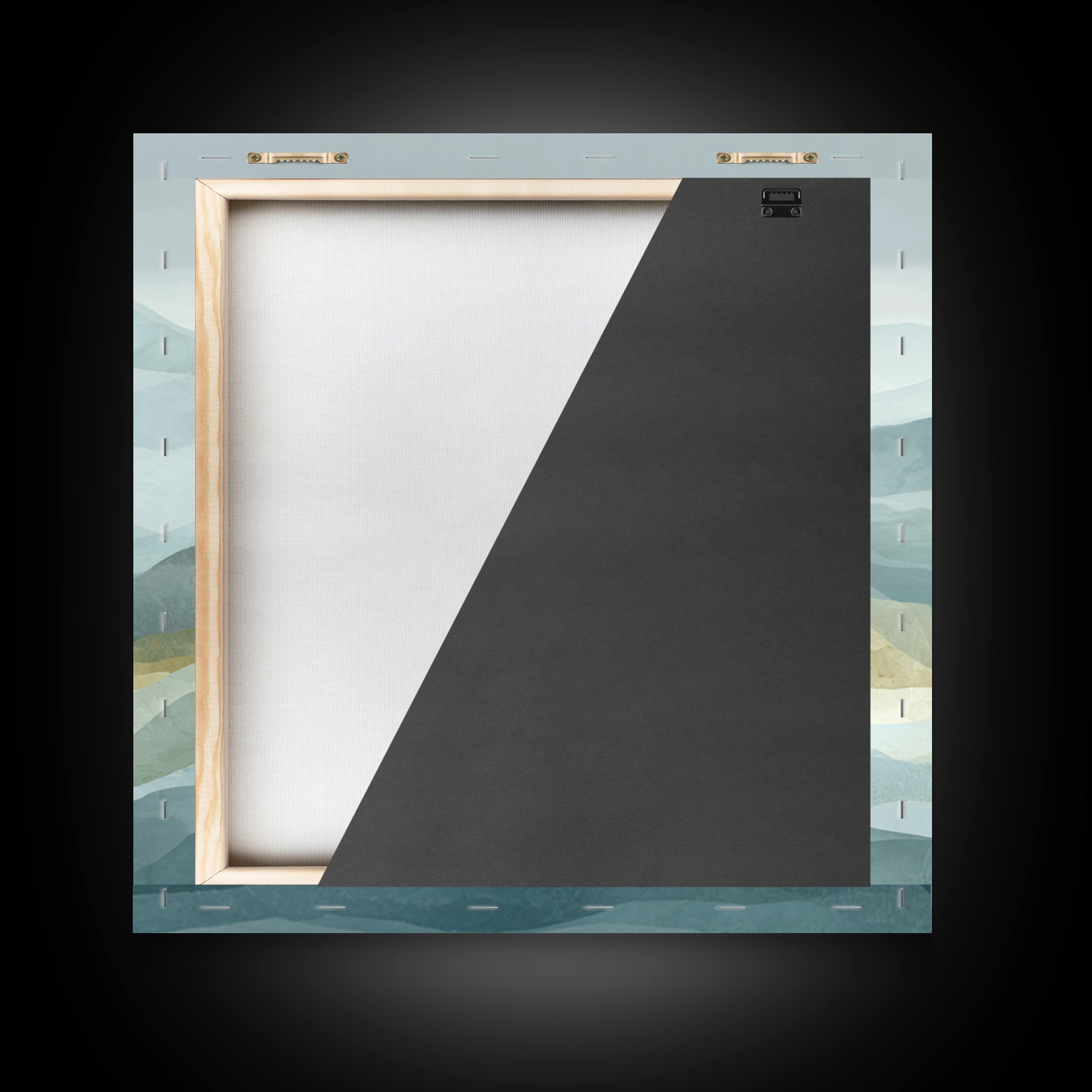 Simple Mountain Layers Framed Canvas Print, Waiting Room Art, Dental Office Decor, Waiting Room Decor, Fine Art, Calm, WRA-1x1-38