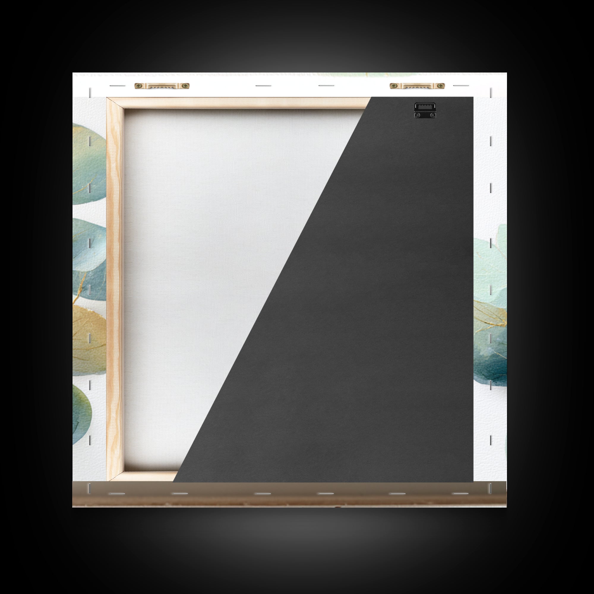 Clean Eucalyptus Leaf Study Framed Canvas Print, Waiting Room Art, Gallery Decor, Waiting Room Decor, Oil Painting, Calm, WRA-1x1-41