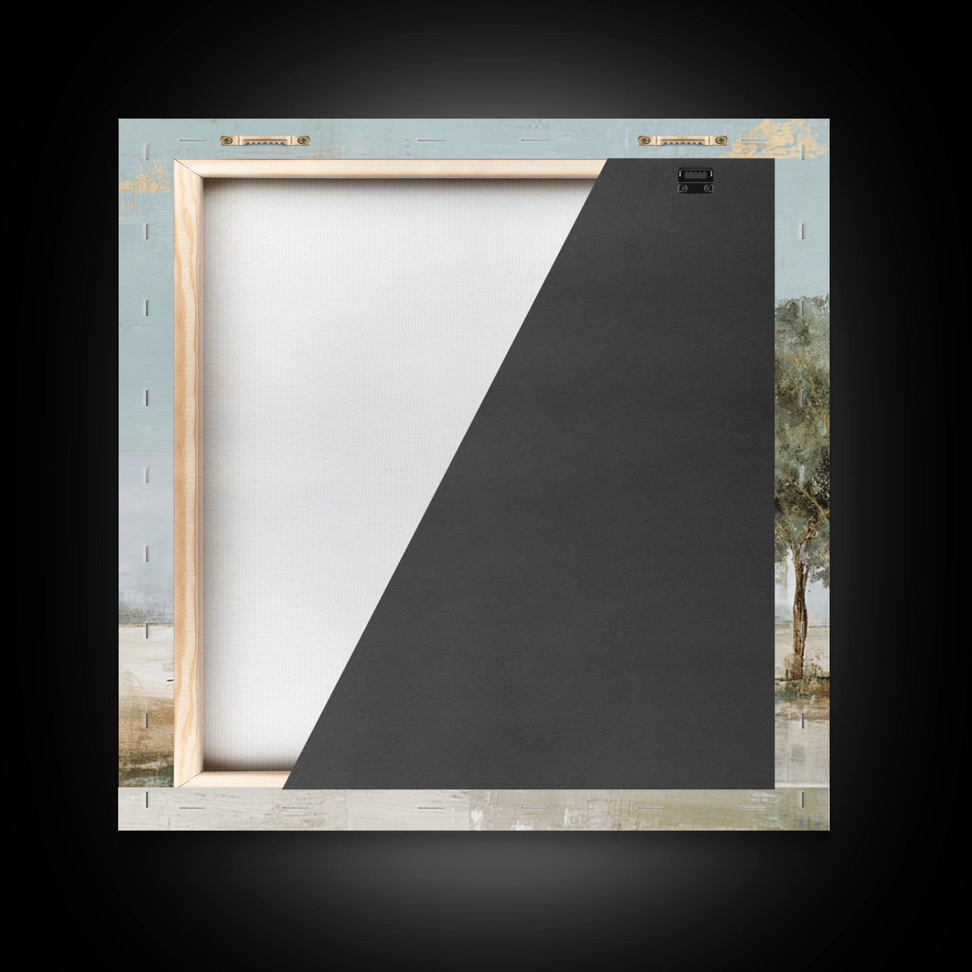 Open Field with Distant Tree Framed Canvas Print, Waiting Room Art, Bauhaus Print, Waiting Room Decor, Fine Art, Calm, WRA-1x1-47
