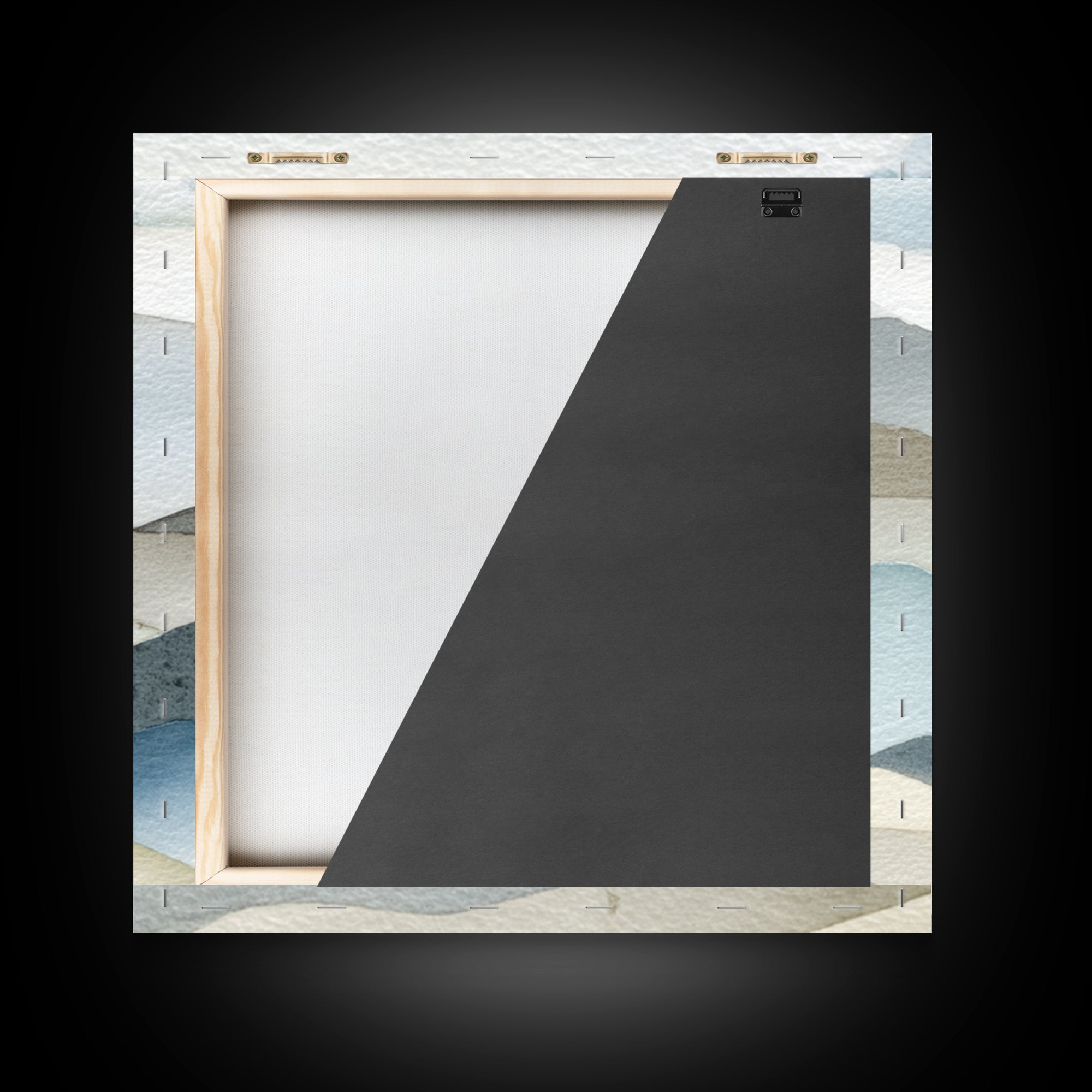 Simple Mountain Layers Framed Canvas Print, Waiting Room Art, Dental Office Decor, Waiting Room Decor, Fine Art, Calm, WRA-1x1-62