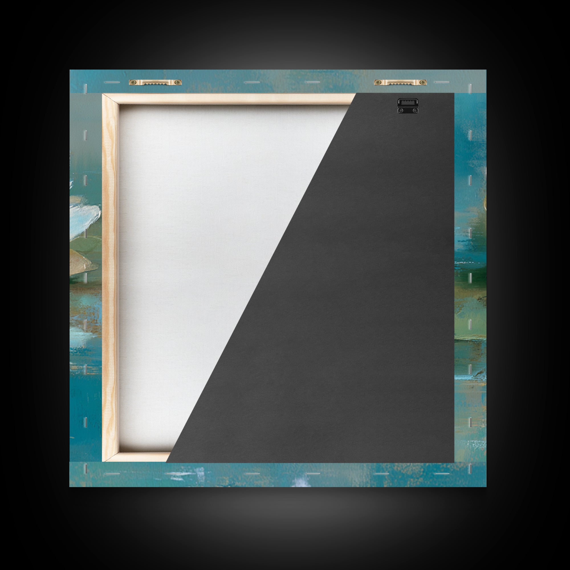 Lotus Flower on Still Water Framed Canvas Print, Waiting Room Art, Photography Print, Waiting Room Decor, Oil Painting, Calm, WRA-1x1-63