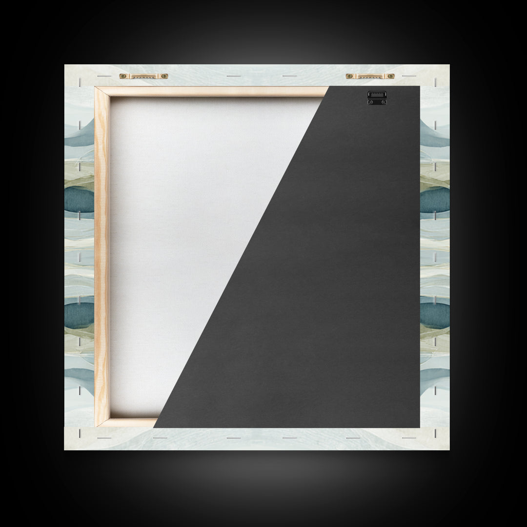 Soft Abstract Waves Framed Canvas Print, Waiting Room Art, Photography Print, Waiting Room Decor, Abstract Art, Calm, WRA-1x1-74