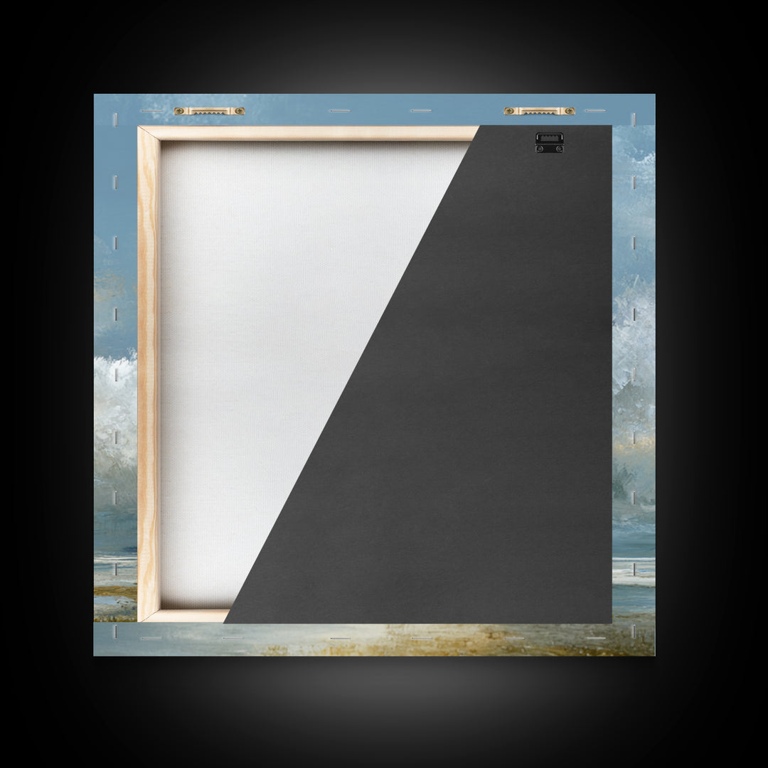 Large Cloudscape with Hopeful Light Framed Canvas Print, Waiting Room Art, Textured Painting, Waiting Room Decor, Calm, WRA-1x1-88