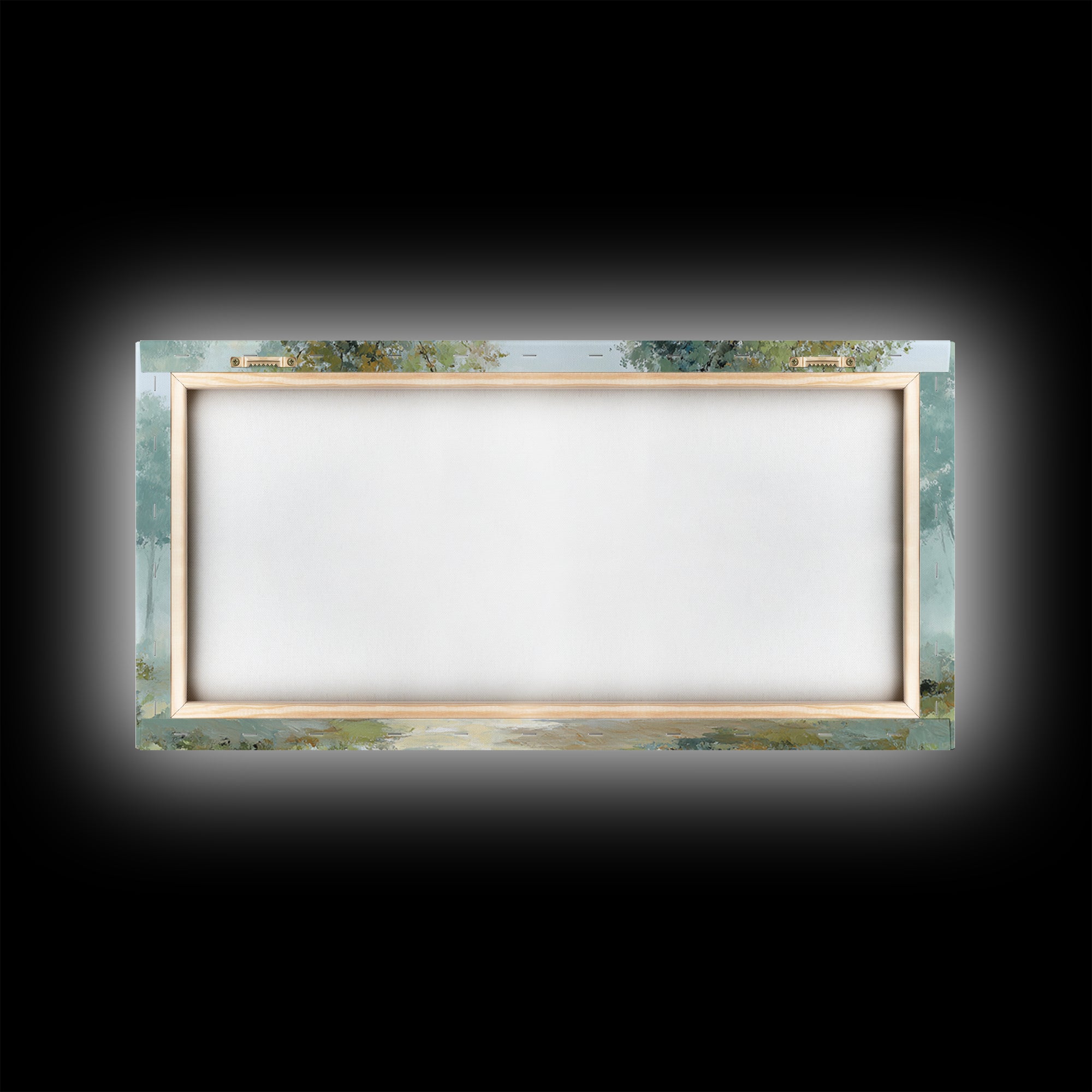 Misty Forest Path Framed Canvas Print, Waiting Room Art, Art, Waiting Room Decor, Calm, Bauhaus Print, Minimalist Wall Art, WRA-2x1-7