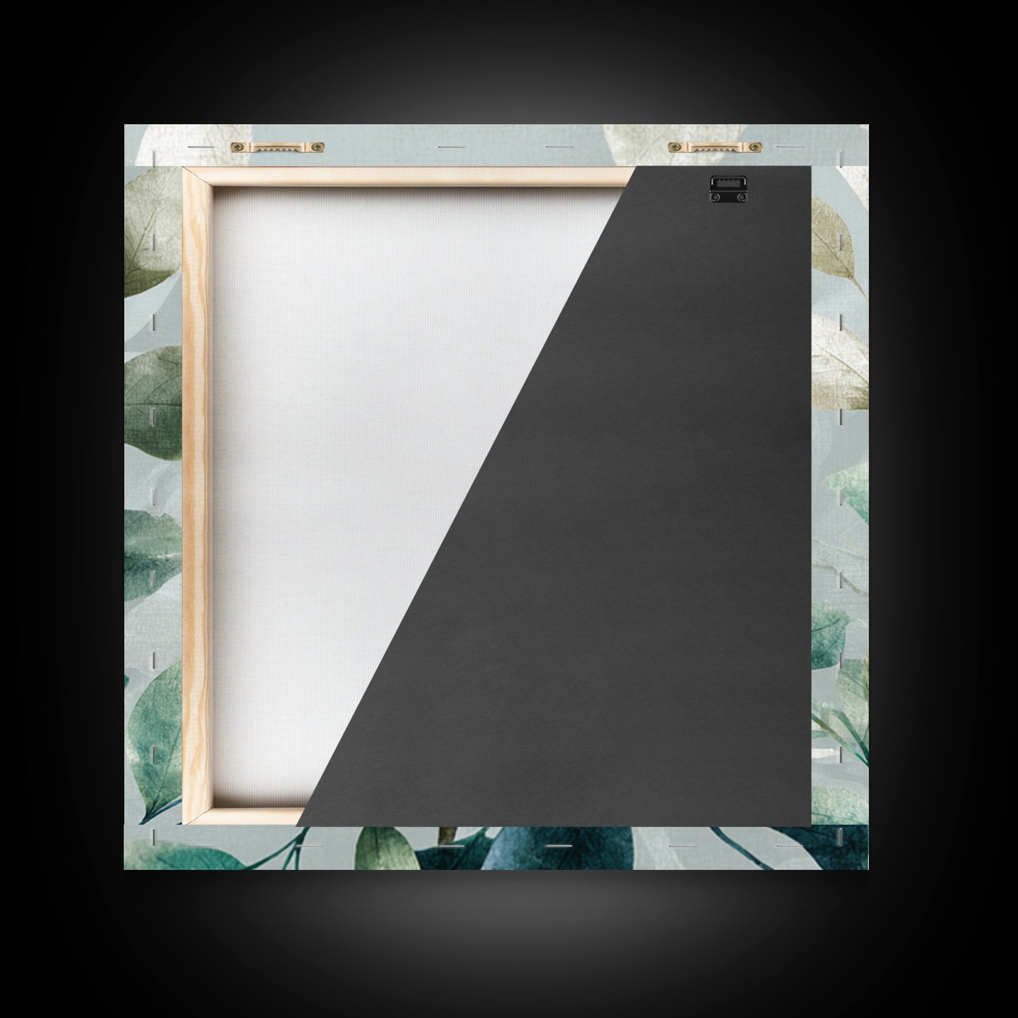 Sage Green Botanical Branch Study Canvas Print, Yoga Studio Art, Spiritual Wall Art, Yoga Studio Decor, Fine Art, Balance, YSA-1x1-17