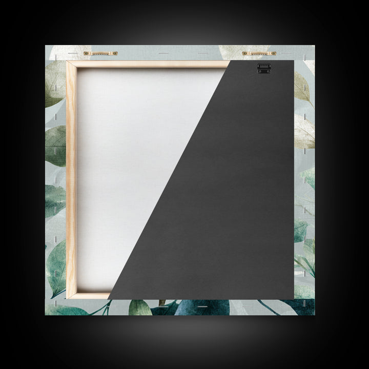 Sage Green Botanical Branch Study Canvas Print, Yoga Studio Art, Spiritual Wall Art, Yoga Studio Decor, Fine Art, Balance, YSA-1x1-17