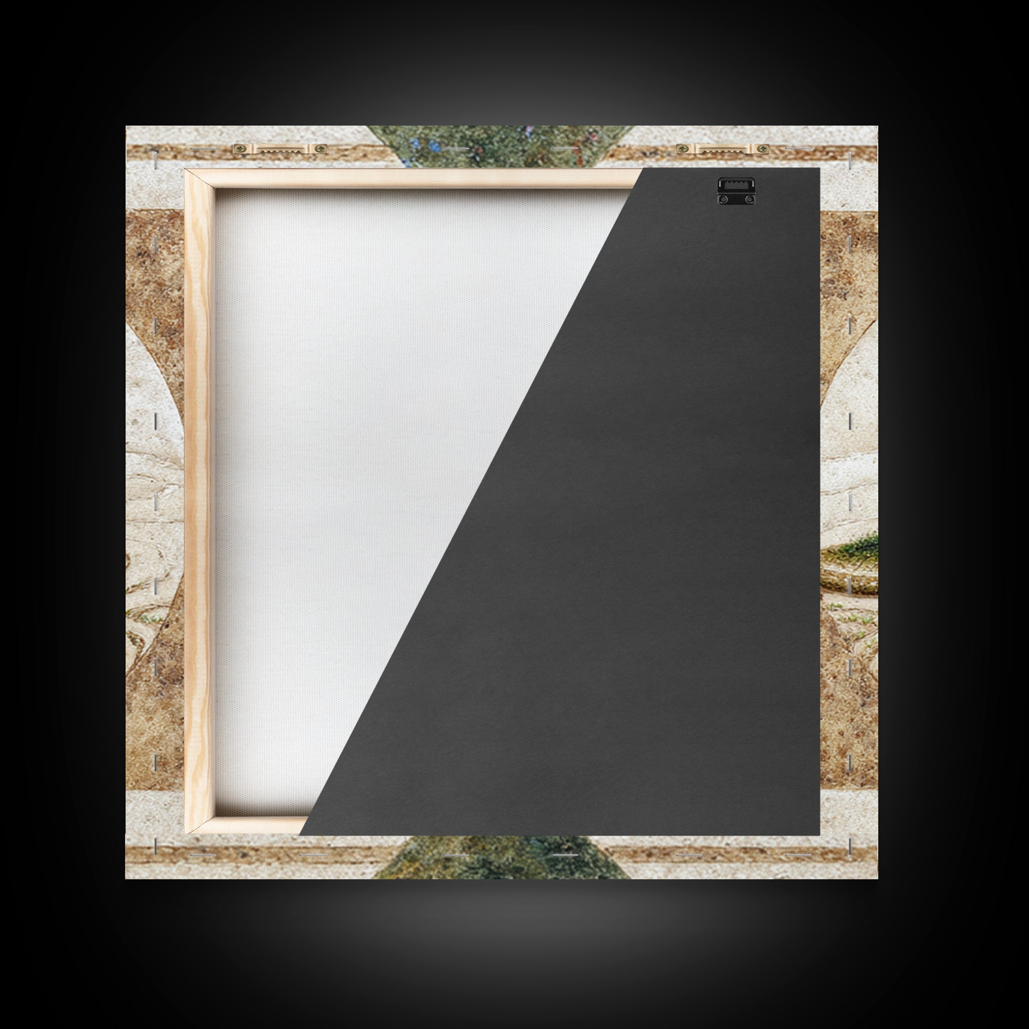 Raked Sand Garden Pattern from Above Framed Canvas Print, Zen Art, Artist, Living Room Decor, Watercolor Art, Zen, ZEN-1x1-6