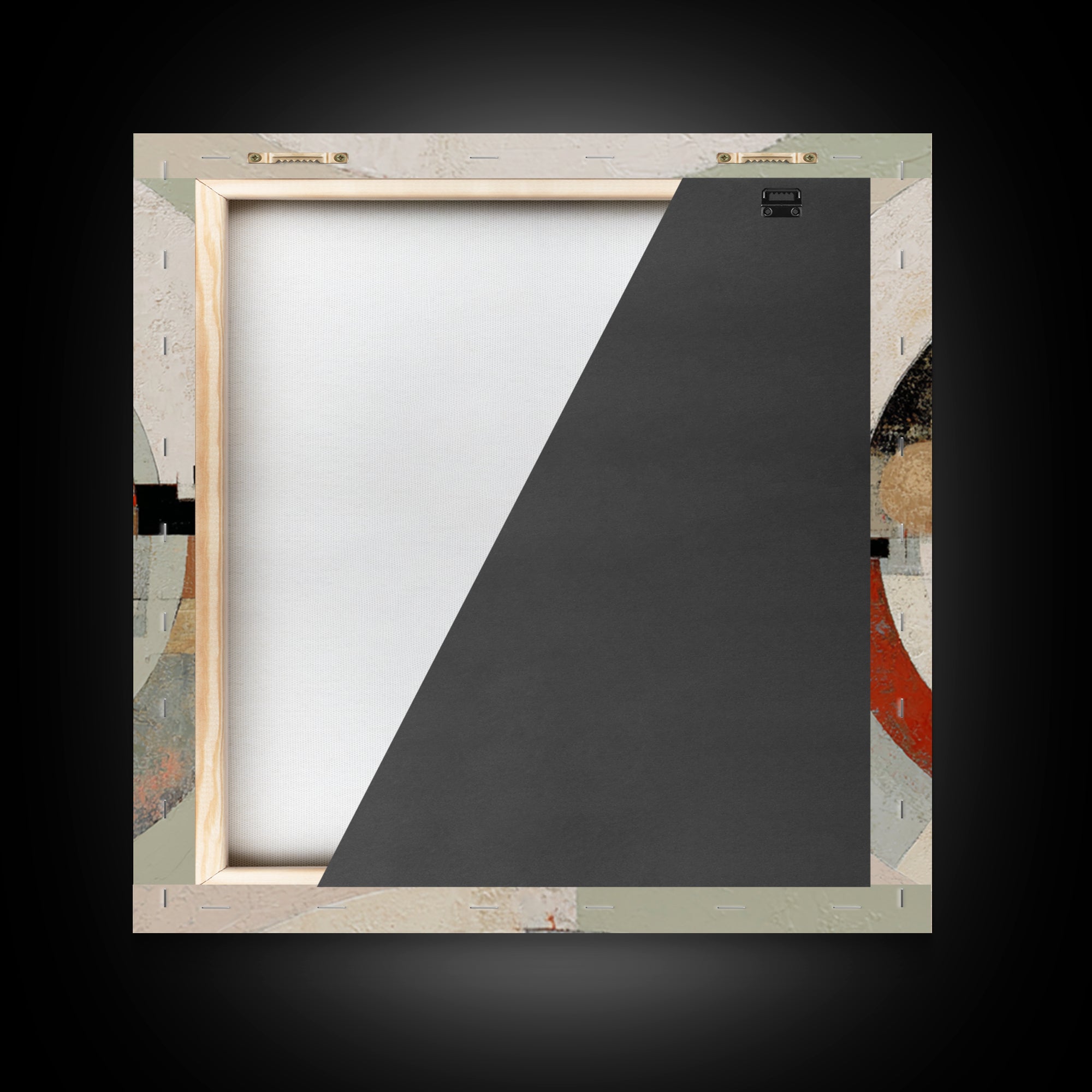 Abstract Balance of Circle Square and Line Framed Canvas Print, Zen Art, Statement Artwork, Living Room Decor, Abstract Art, ZEN-1x1-67