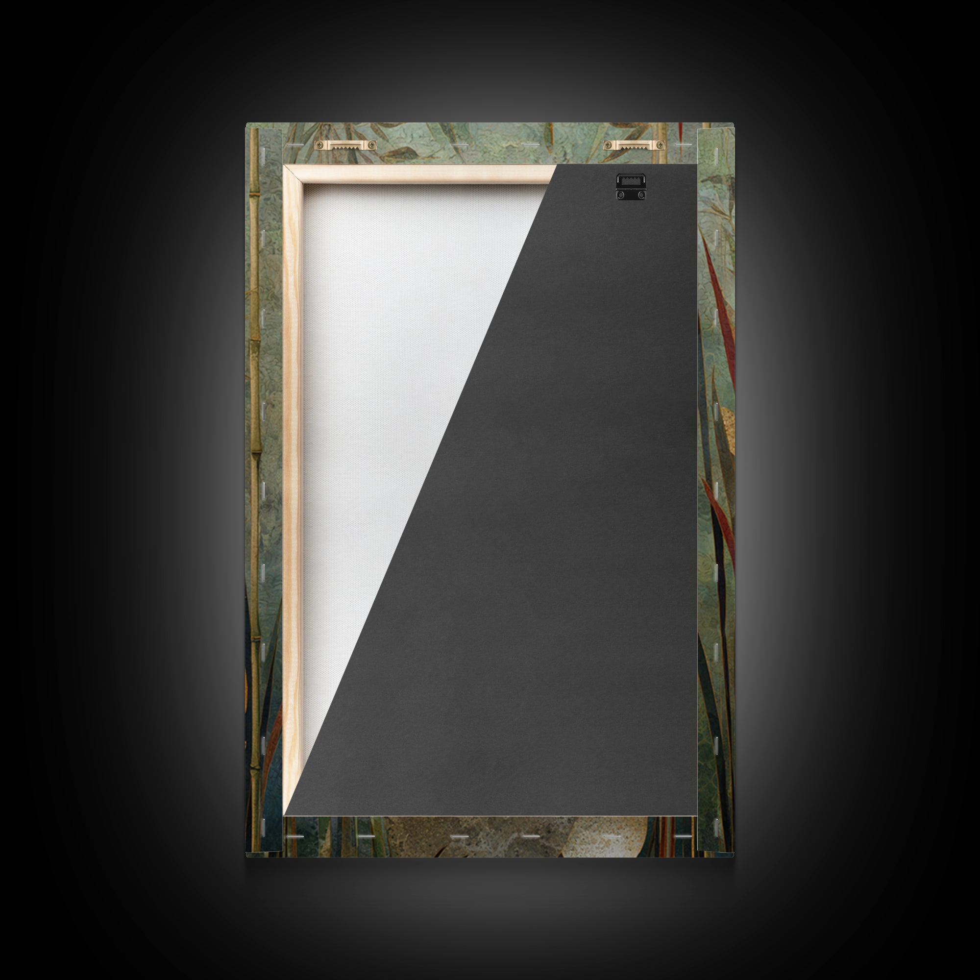 White Crane Standing Canvas Print, Zen Art, Abstract Art, Living Room Decor, Zen, Wabi Sabi Wall Art, Extra Large Wall Art, ZEN-2x3-15