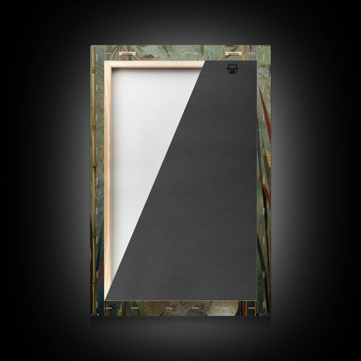 White Crane Standing Canvas Print, Zen Art, Abstract Art, Living Room Decor, Zen, Wabi Sabi Wall Art, Extra Large Wall Art, ZEN-2x3-15