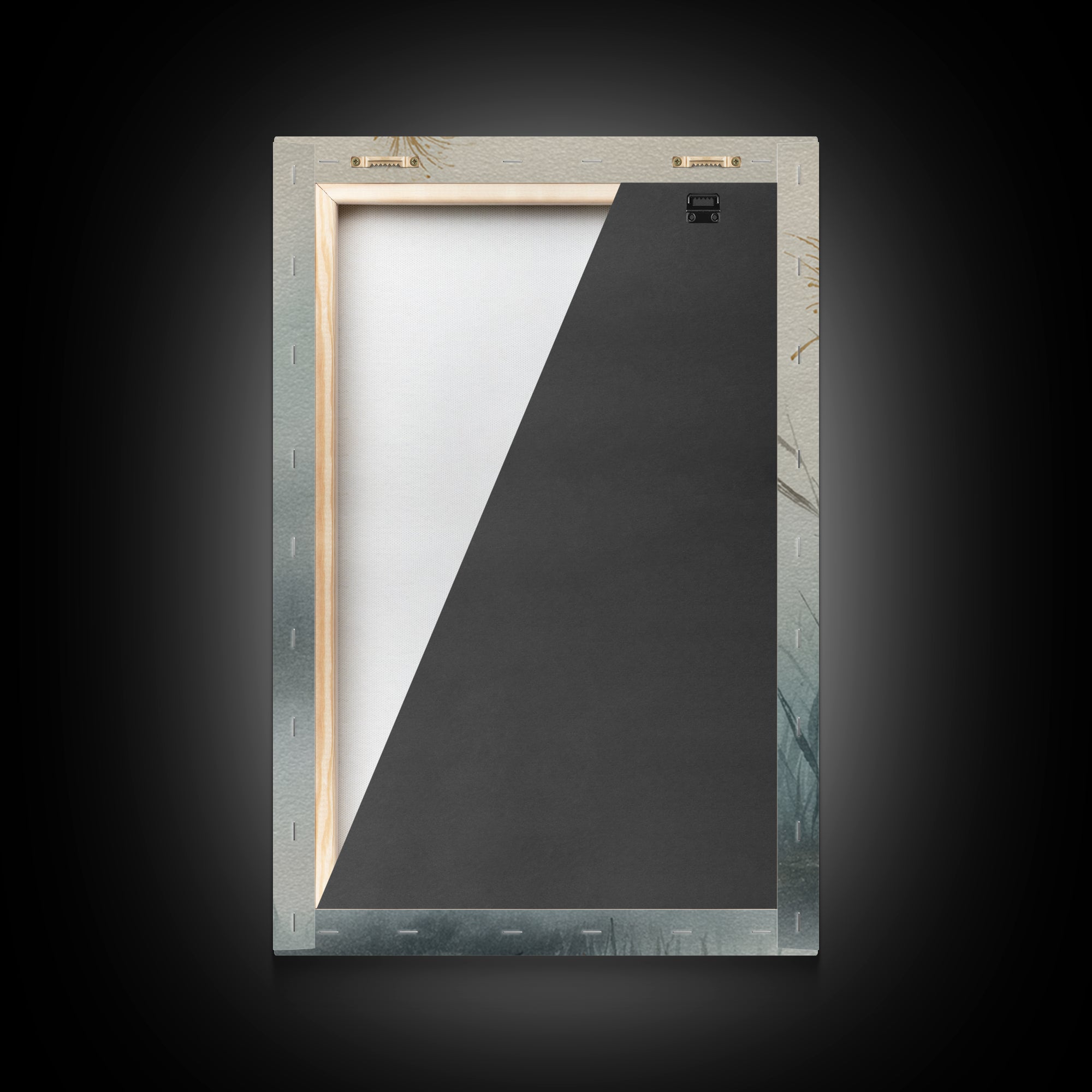 White Crane Standing Canvas Print, Zen Art, Minimalist Wall Art, Living Room Decor, Zen, Fine Art Print, Statement Artwork, ZEN-2x3-39