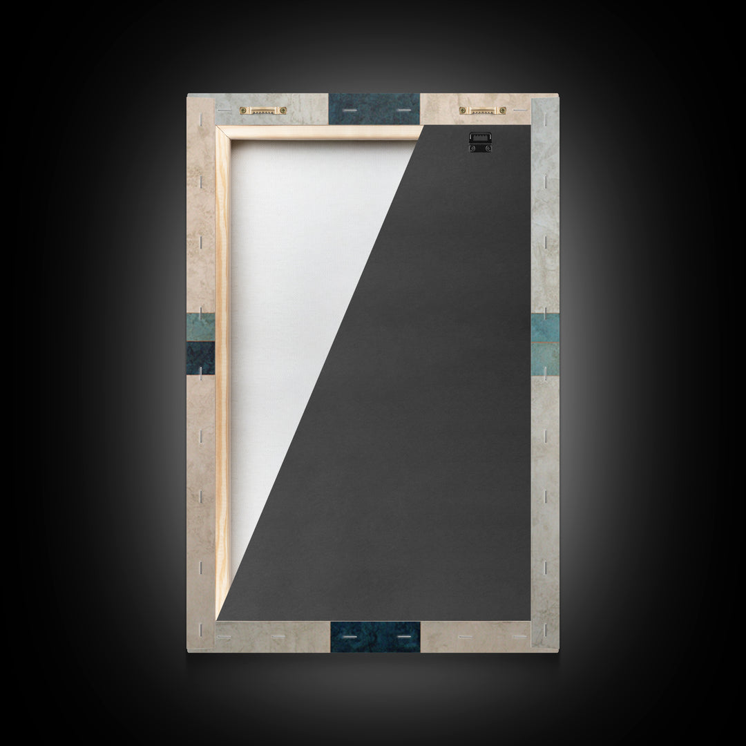 Abstract Balance of Circle Square and Line Framed Canvas Print, Zen Art, Contemporary Art, Living Room Decor, Abstract Art, Zen, ZEN-2x3-75
