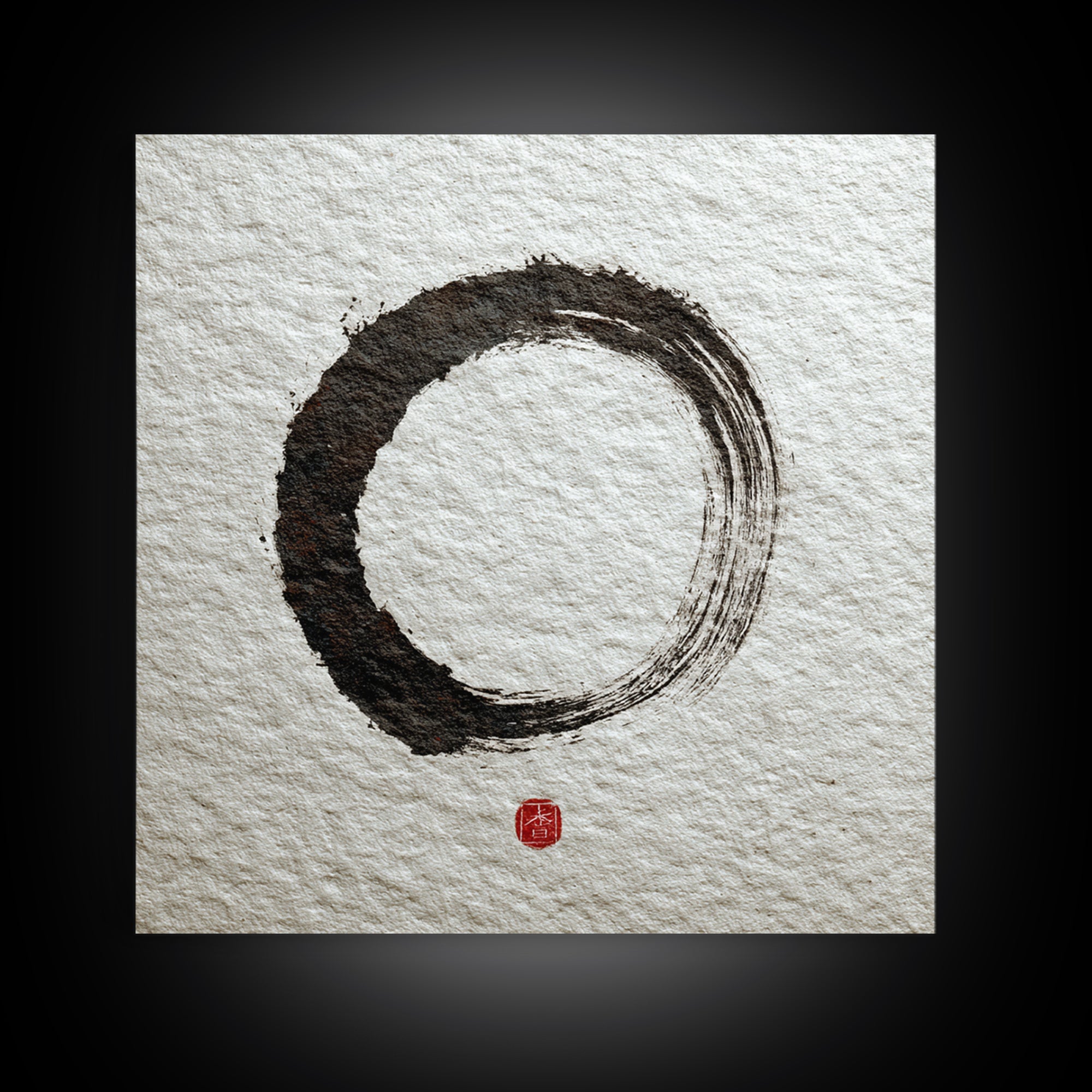 Minimalist Zen Enso Circle Wall Art, Japanese Ink Brush Painting Print, Wabi Sabi Japandi Decor Modern Wall Art