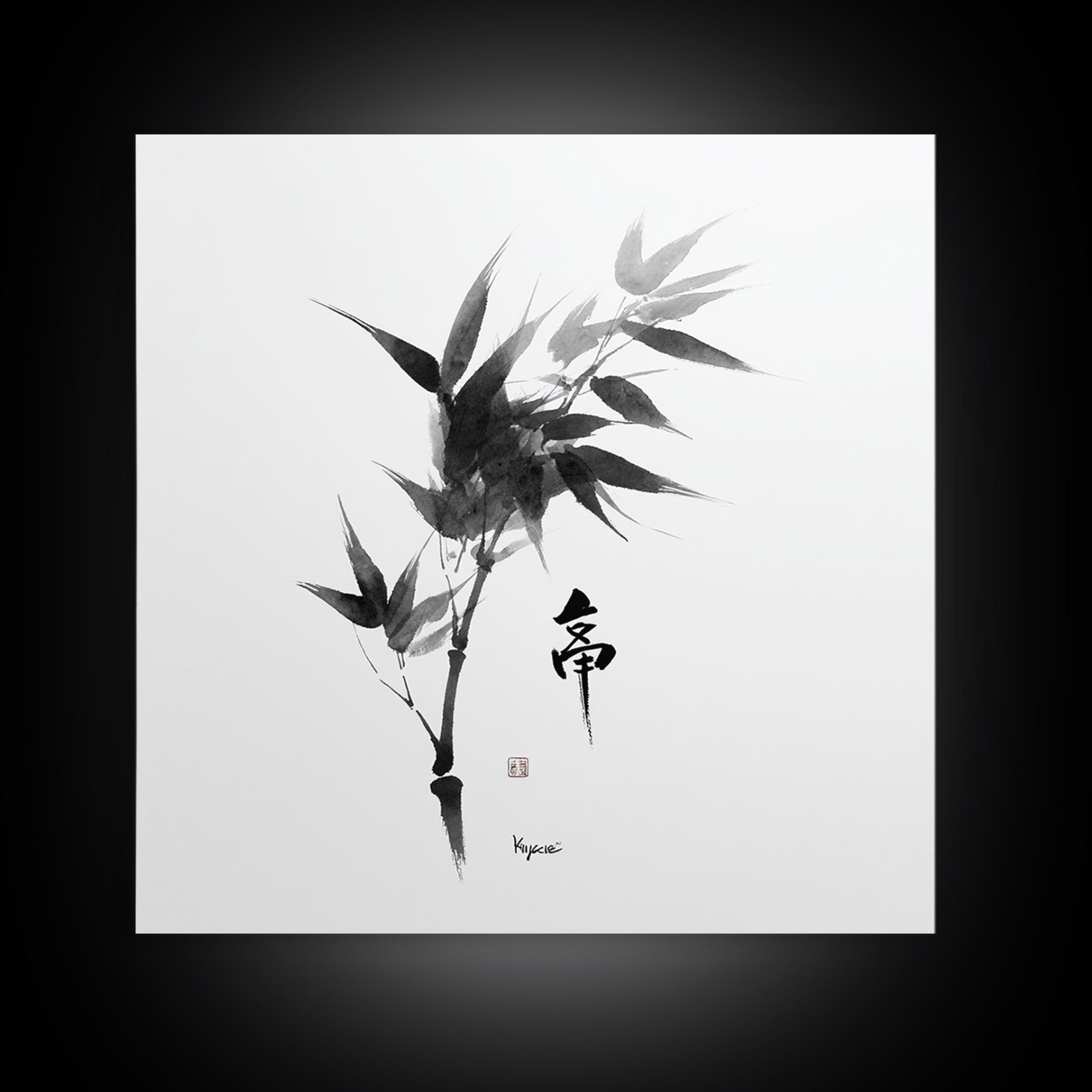 Minimalist Japanese Bamboo Ink Painting Black And White Wall Art Zen Home Decor Japandi Wall Art Print For Bedroom Living Room