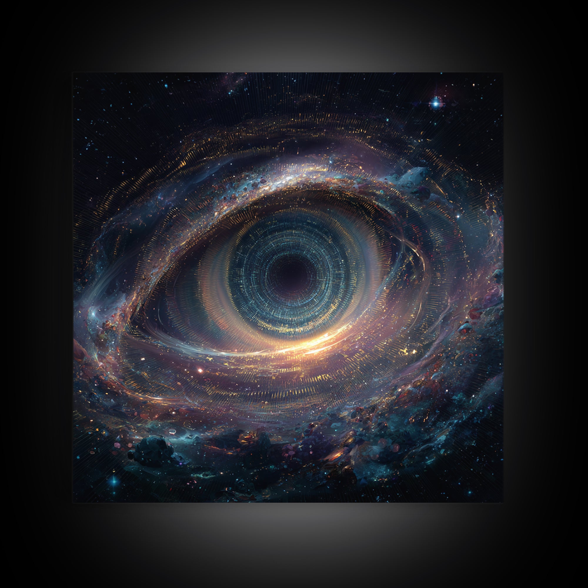 Cosmic Eye Galaxy Portal Wall Art Canvas Print Surreal Space Art Astronomy Decor Trippy Wall Art