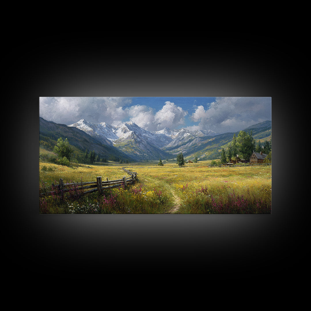 Dramatic Autumn Fire Landscape Painting With Burning Grass And Fiery Sky Wall Art