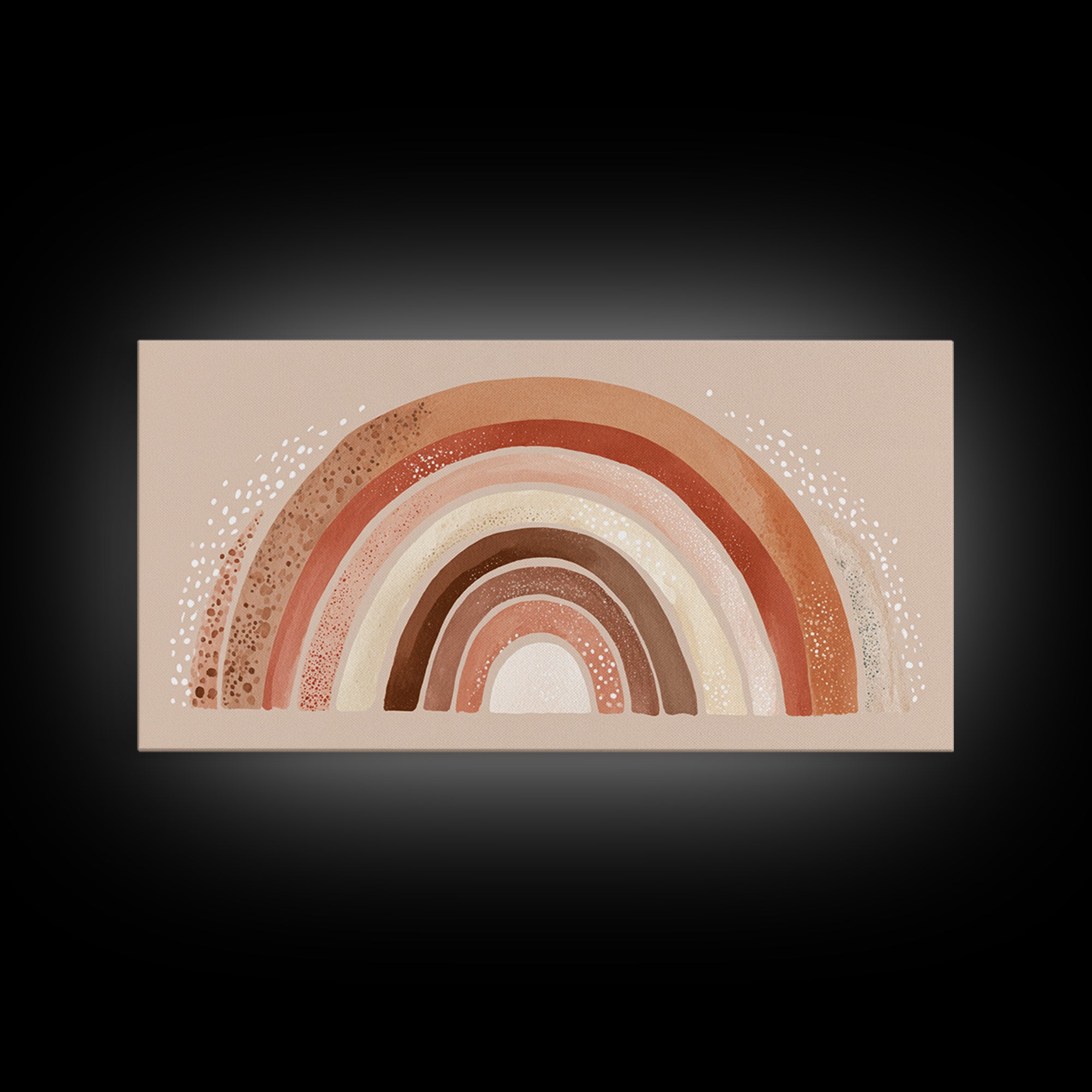 Terracotta Boho Rainbow Wall Art, Neutral Nursery Decor, Kids Room Decor, Earth Tone Decor, Above Crib Decor, Canvas Print