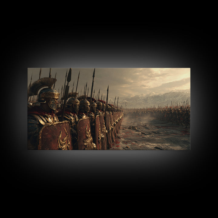 Epic Roman Legion Army Ancient Warriors Battlefield Military Wall Art Canvas Print Perfect For History Buffs And Office Decor