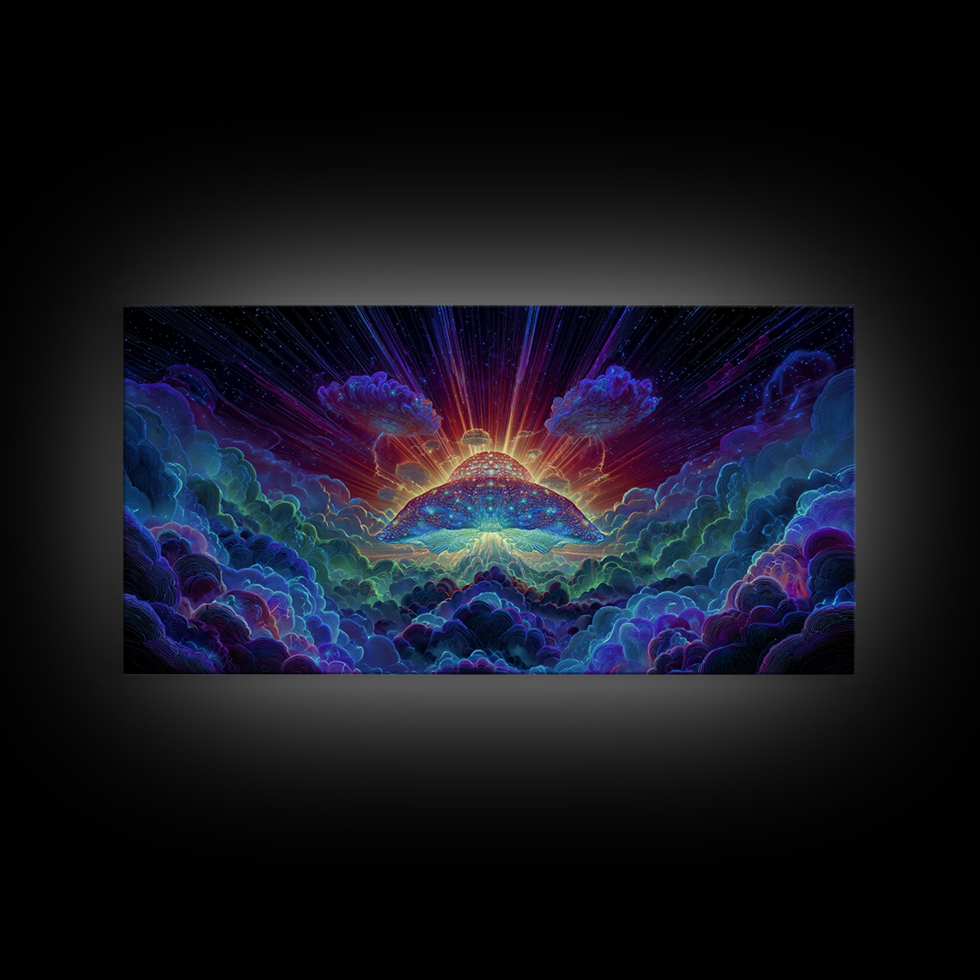 Colorful Psychedelic Abstract Art Painting Canvas Print Wall Art For Home Office Living Room Modern Contemporary Artwork Large Wall Art