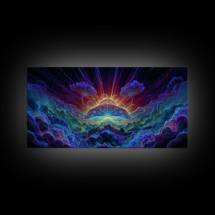 Colorful Psychedelic Abstract Art Painting Canvas Print Wall Art For Home Office Living Room Modern Contemporary Artwork Large Wall Art