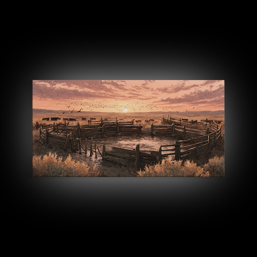 Detailed Traditional Oriental Landscape Scroll Art Painting Framed Canvas Print Asian Wall Art Home Decor Zen Style Wall Art