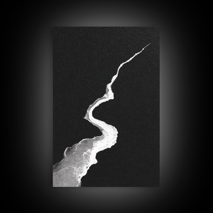 Abstract Black And White Textured Paint Stroke Minimalist Wall Art Canvas Print For Office Decor